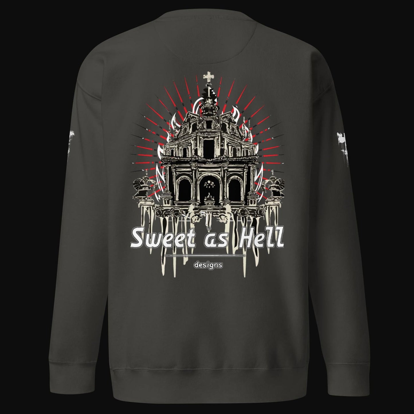 Abandoned Sanctuary Cotton Sweatshirt - Sweet As Hell Designs