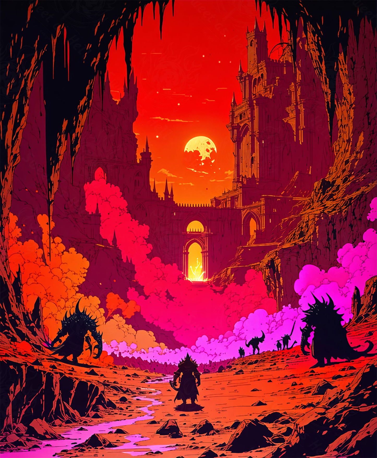Final Stand at the Crimson Cathedral SN3085 - Sweet As Hell Designs