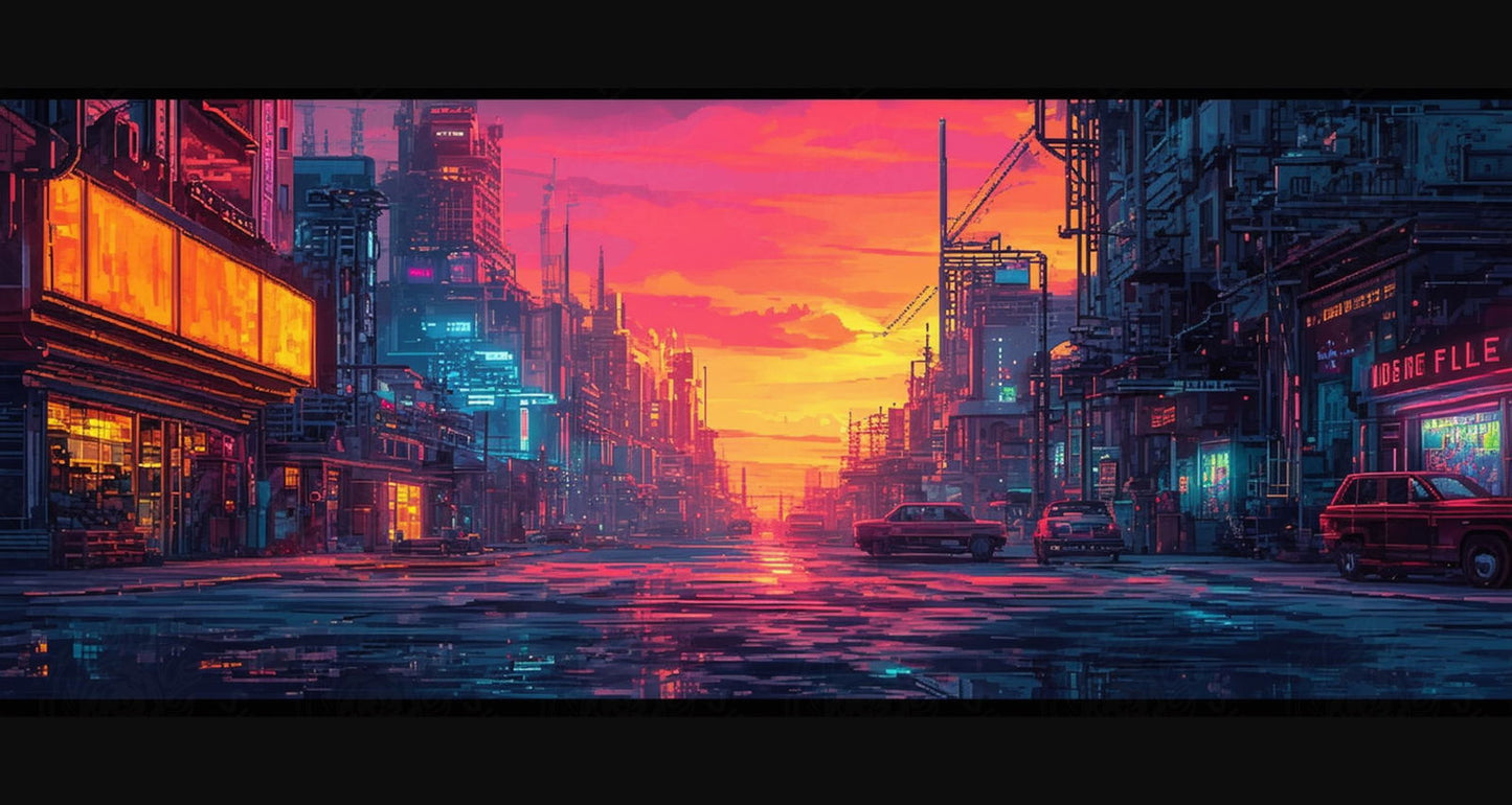 Lo Fi Street Level Scene 21 by 9 0002 SN921 - Sweet As Hell Designs