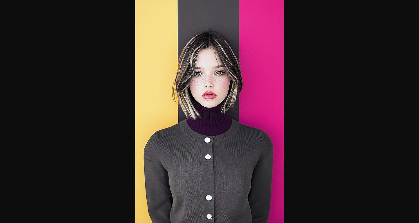 Modern Art Styled Fashion Ad Photo 02 by 03 001 SN2501 - Sweet As Hell Designs