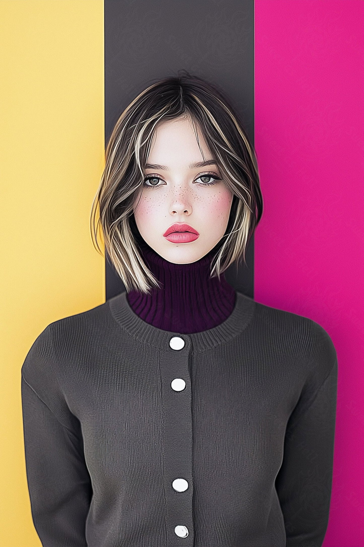 Modern Art Styled Fashion Ad Photo 02 by 03 001 SN2501 - Sweet As Hell Designs