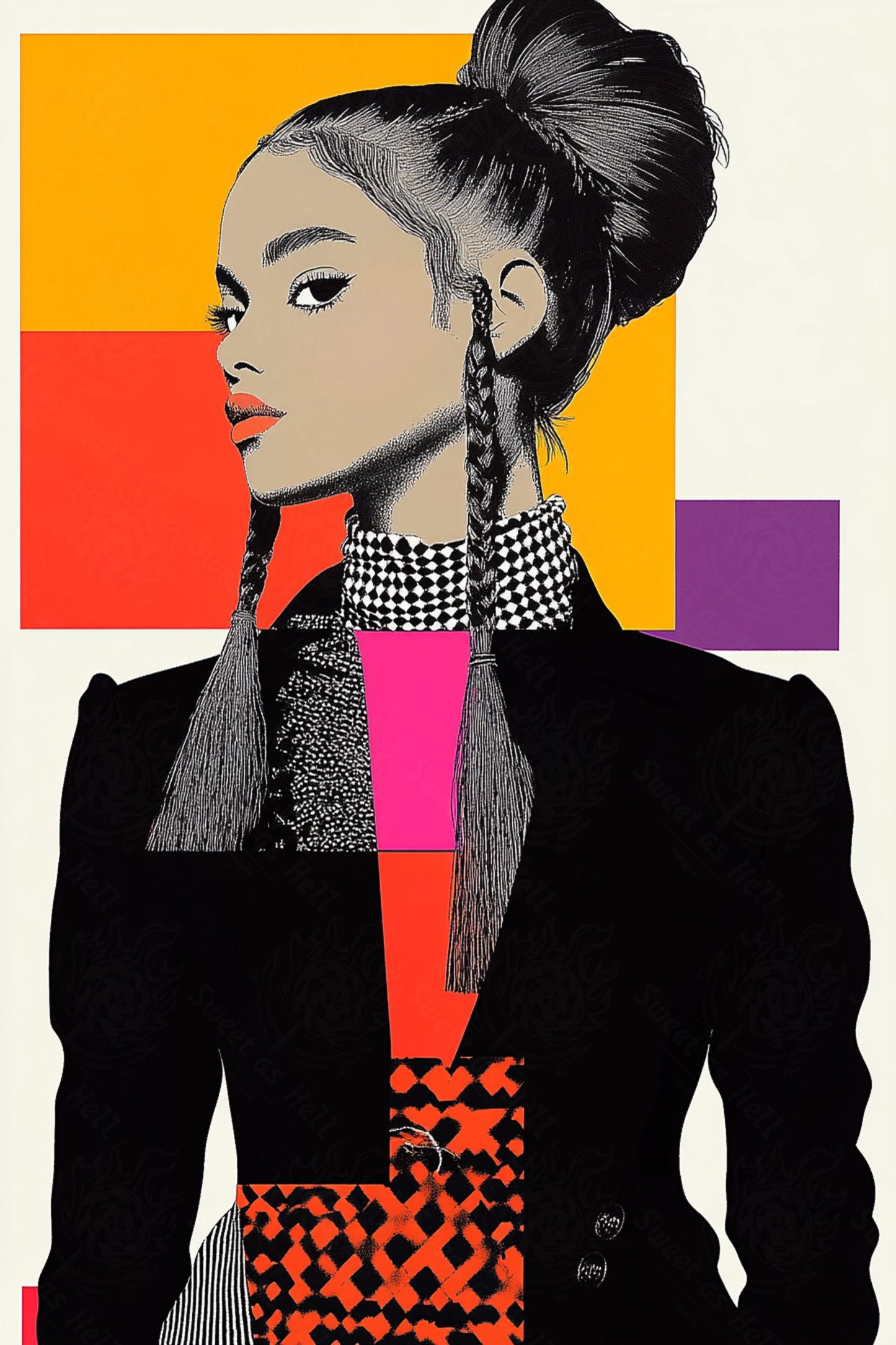 Modern Art Styled Fashion Ad Photo 02 by 03 012 SN2512 - Sweet As Hell Designs