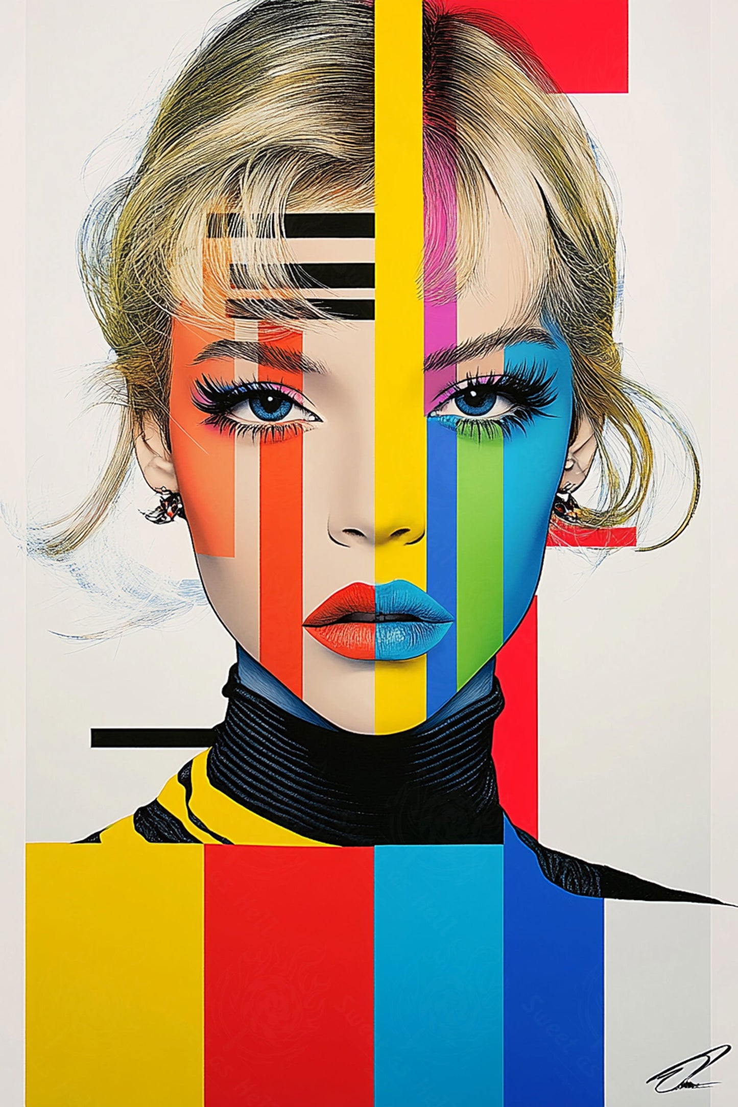 Modern Art Styled Fashion Ad Photo 02 by 03 021 SN2521 - Sweet As Hell Designs