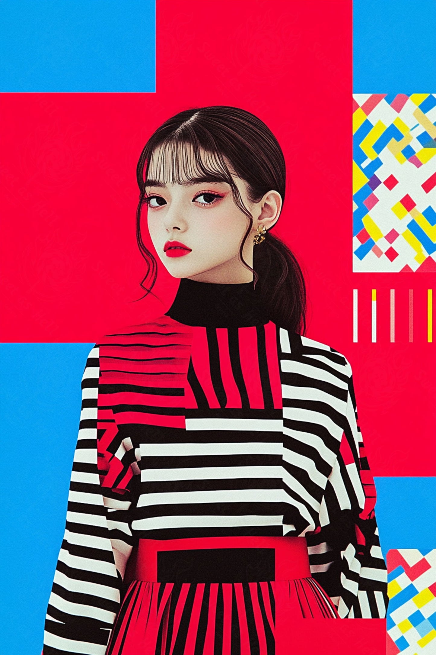Modern Art Styled Fashion Ad Photo 02 by 03 062 SN2562 - Sweet As Hell Designs