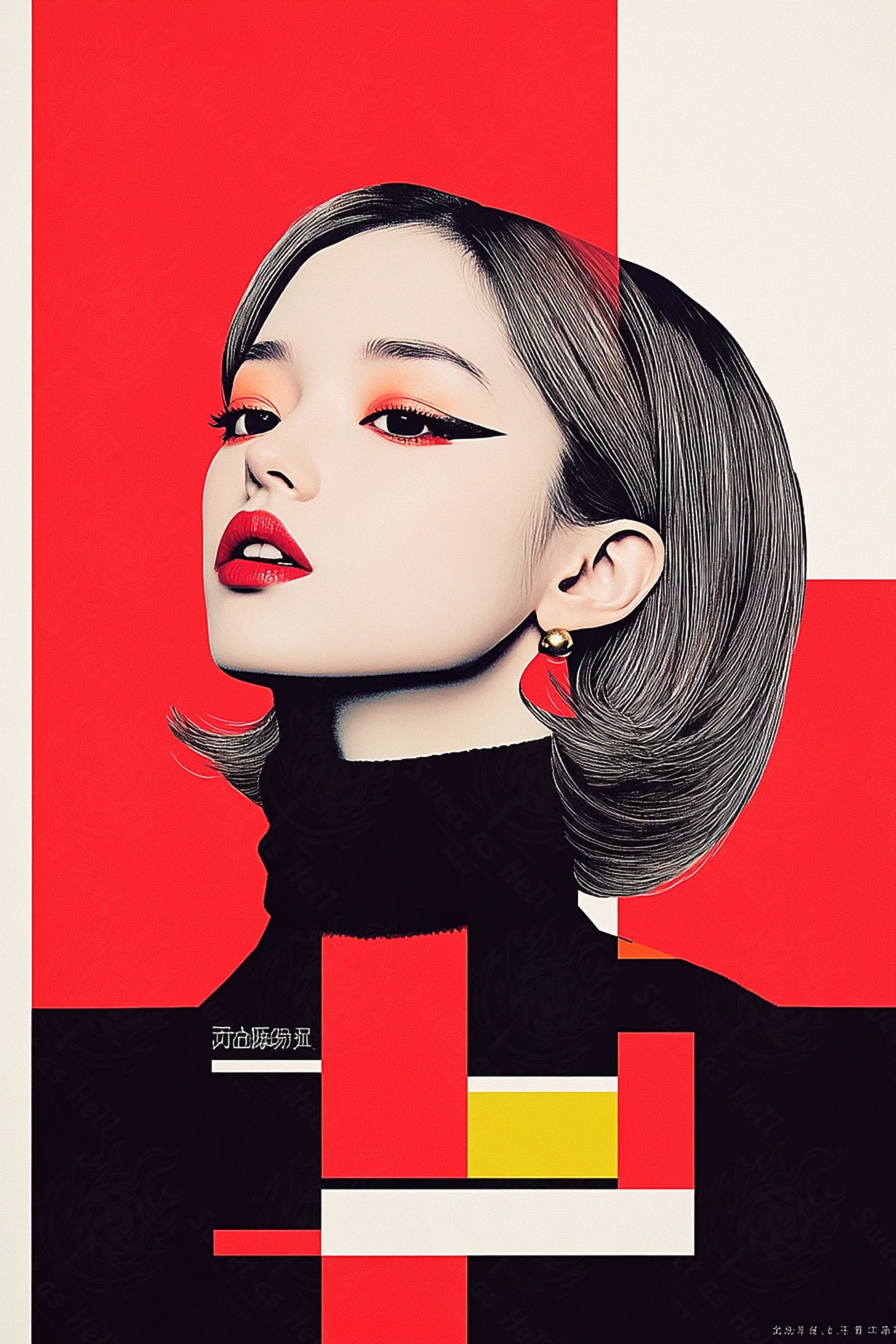 Modern Art Styled Fashion Ad Photo 02 by 03 064 SN2564 - Sweet As Hell Designs