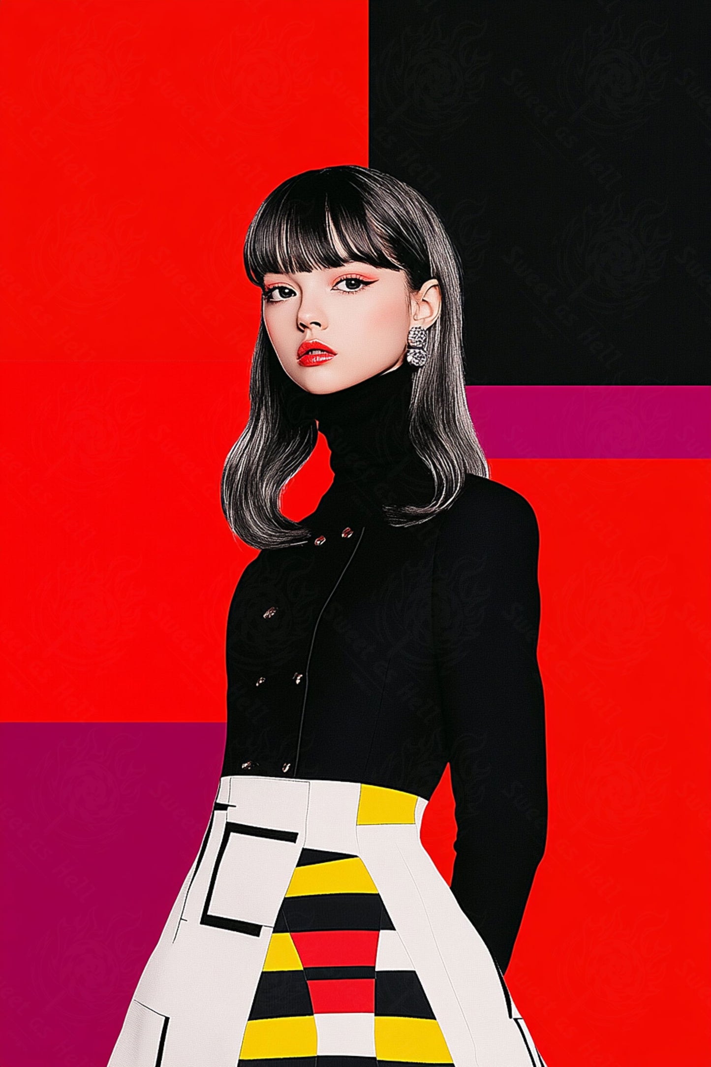 Modern Art Styled Fashion Ad Photo 02 by 03 075 SN2575 - Sweet As Hell Designs