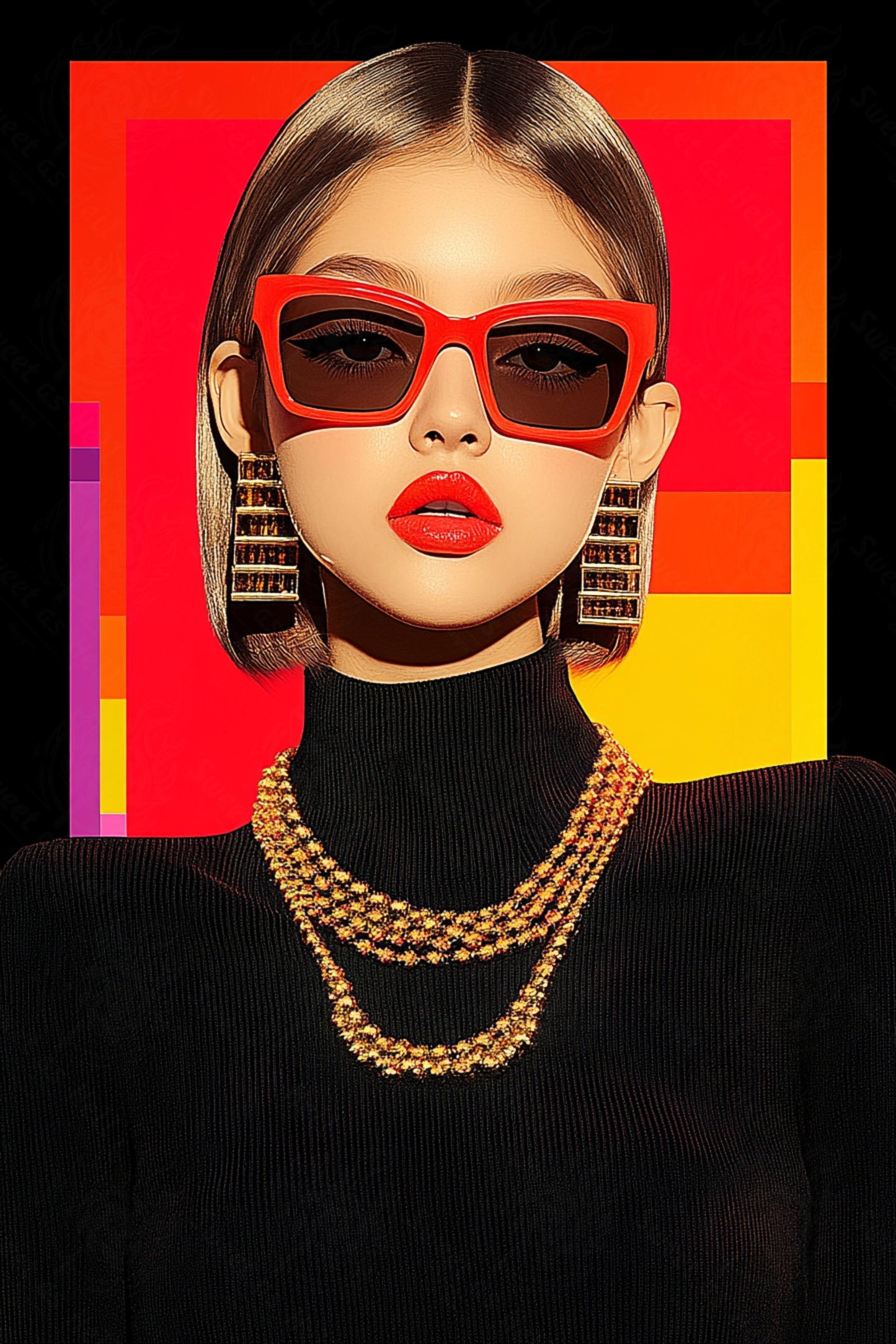 Modern Art Styled Fashion Ad Photo 02 by 03 083 SN2583 - Sweet As Hell Designs