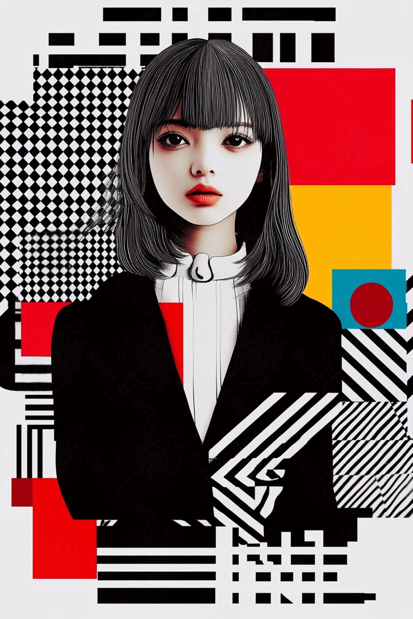 Modern Art Styled Fashion Ad Photo 02 by 03 084 SN2584 - Sweet As Hell Designs