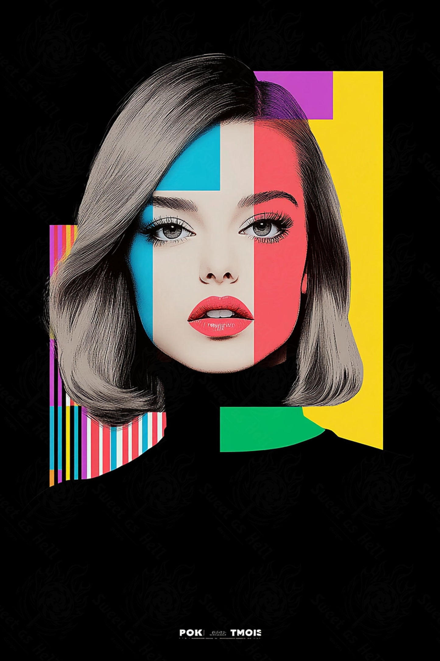 Modern Art Styled Fashion Ad Photo 02 by 03 090 SN2590 - Sweet As Hell Designs