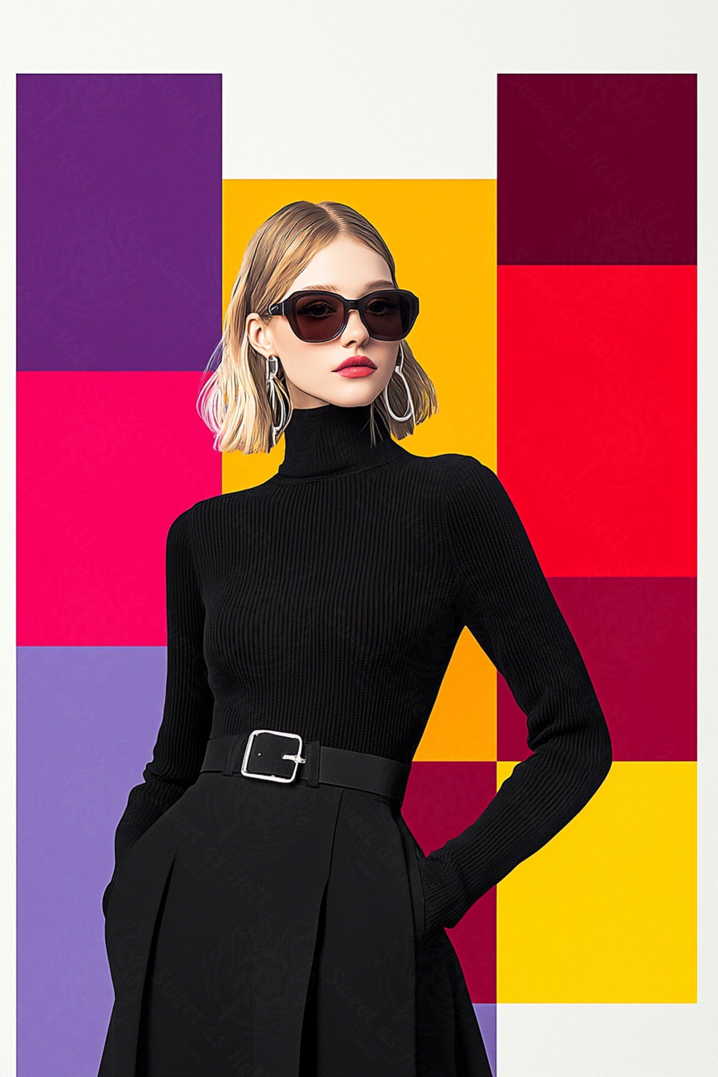 Modern Art Styled Fashion Ad Photo 02 by 03 103 SN2603 - Sweet As Hell Designs