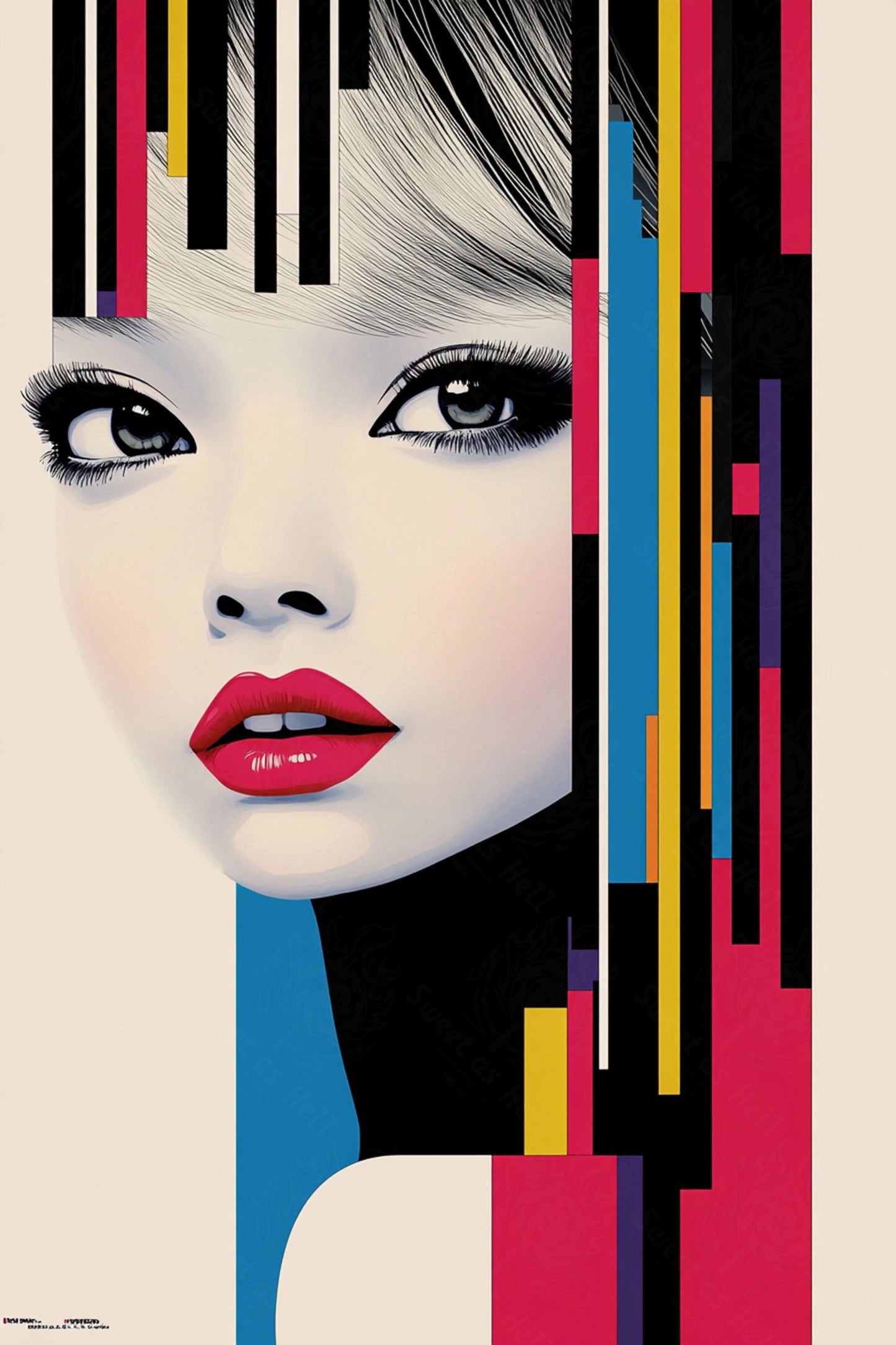 Modern Art Styled Fashion Ad Photo 02 by 03 106 SN2606 - Sweet As Hell Designs