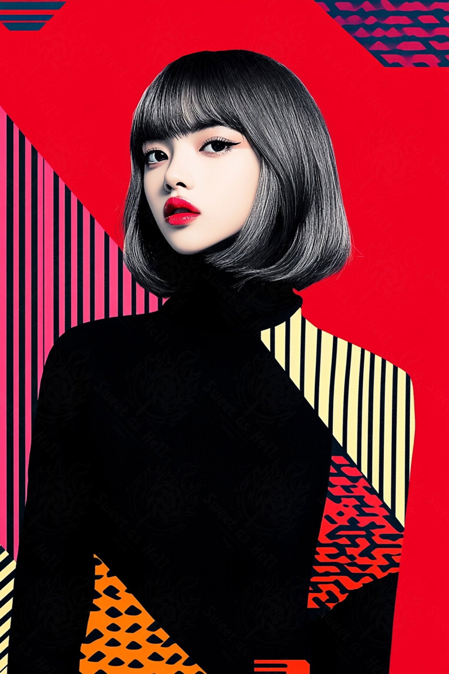 Modern Art Styled Fashion Ad Photo 02 by 03 108 SN2608 - Sweet As Hell Designs
