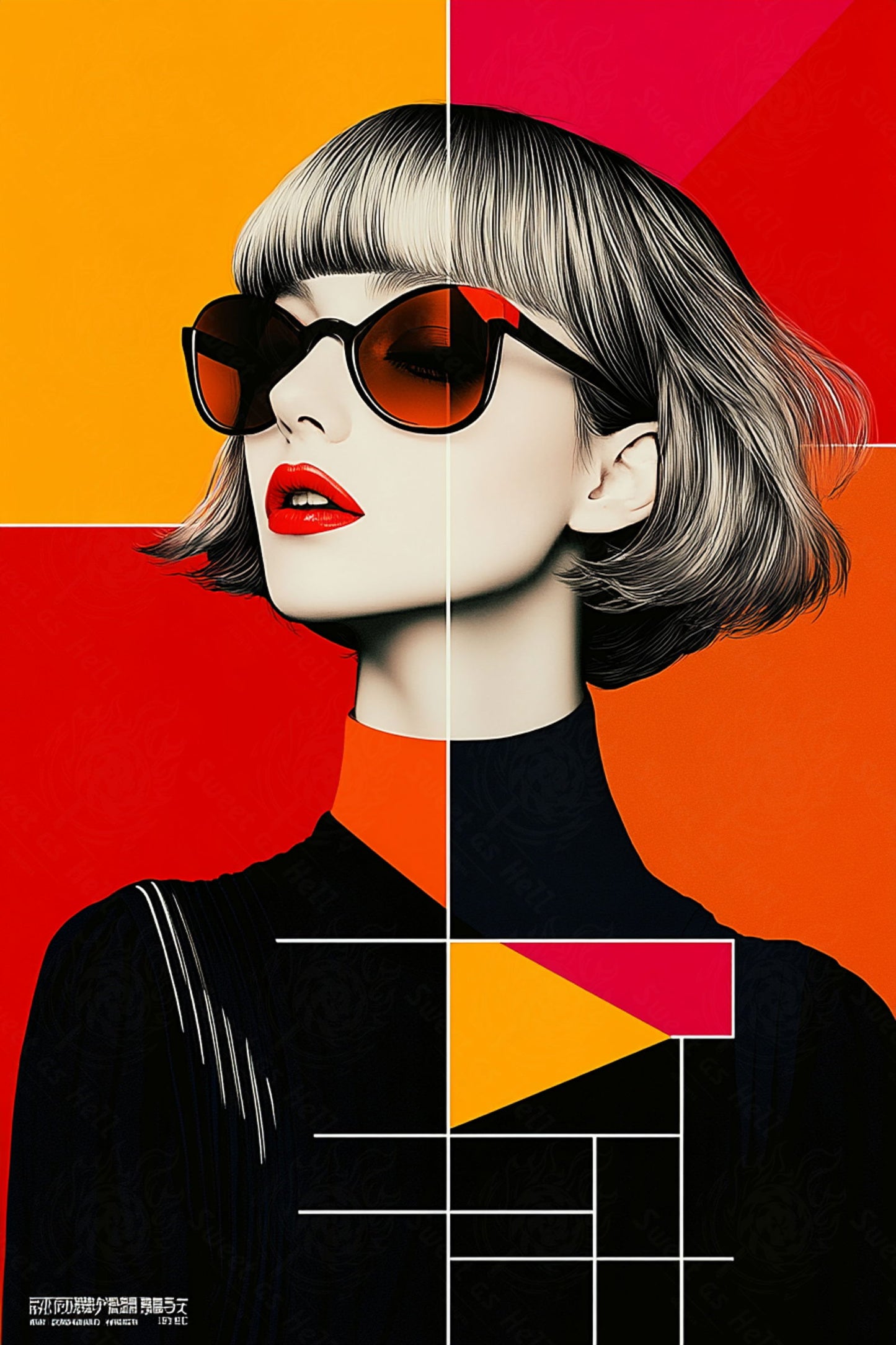 Modern Art Styled Fashion Ad Photo 02 by 03 124 SN2624 - Sweet As Hell Designs