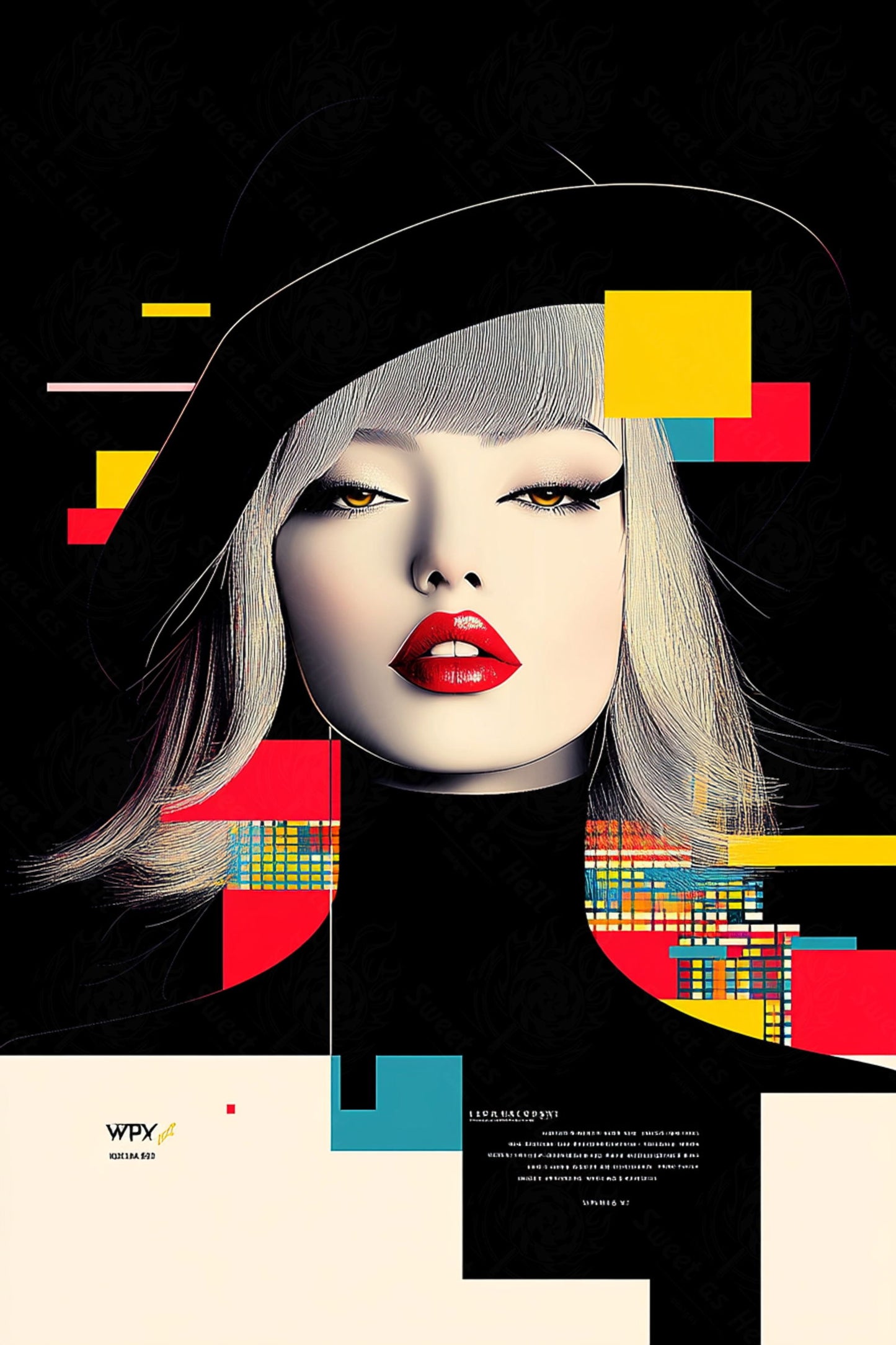 Modern Art Styled Fashion Ad Photo 02 by 03 131 SN2631 - Sweet As Hell Designs