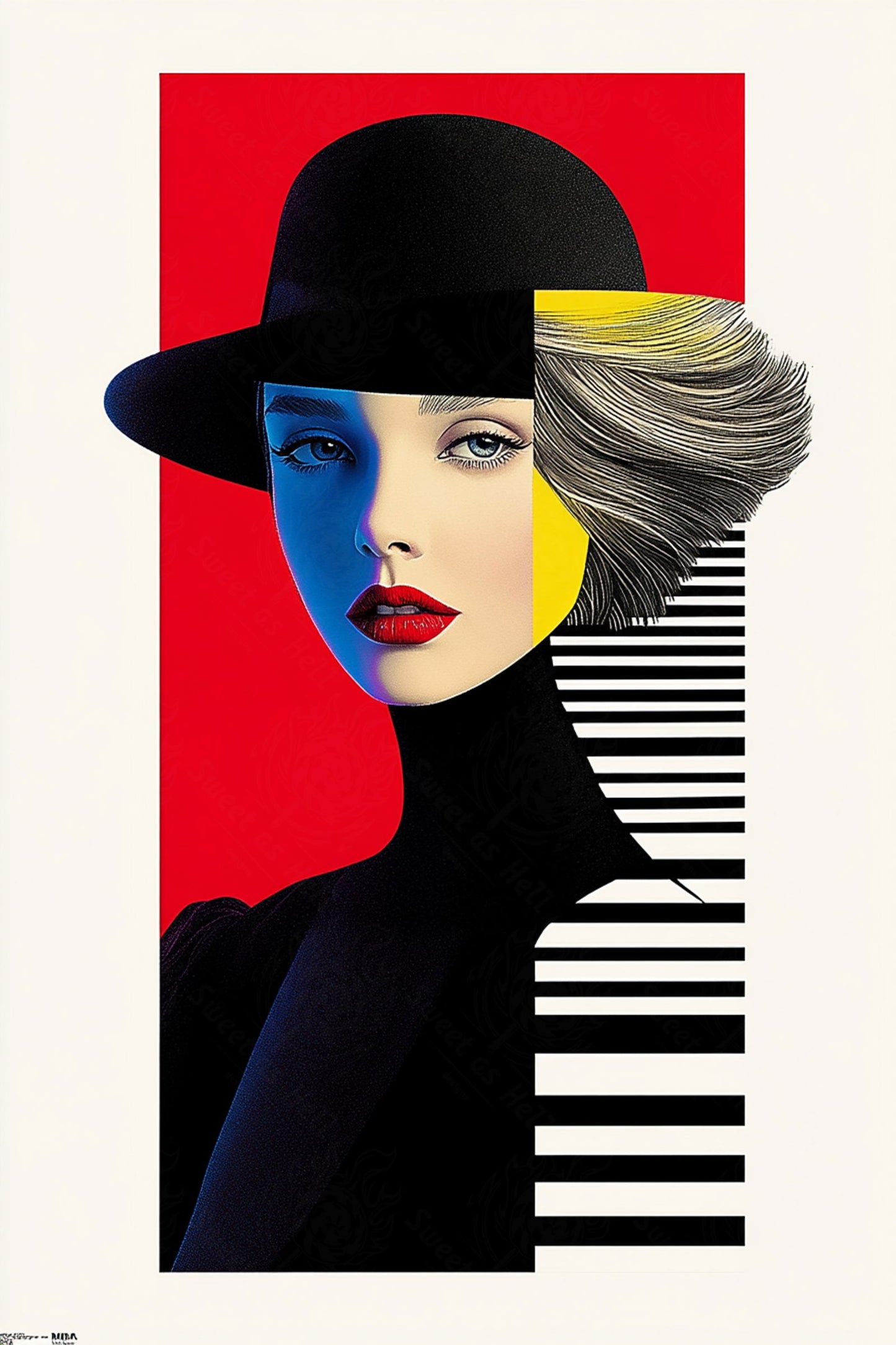 Modern Art Styled Fashion Ad Photo 02 by 03 140 SN2640 - Sweet As Hell Designs
