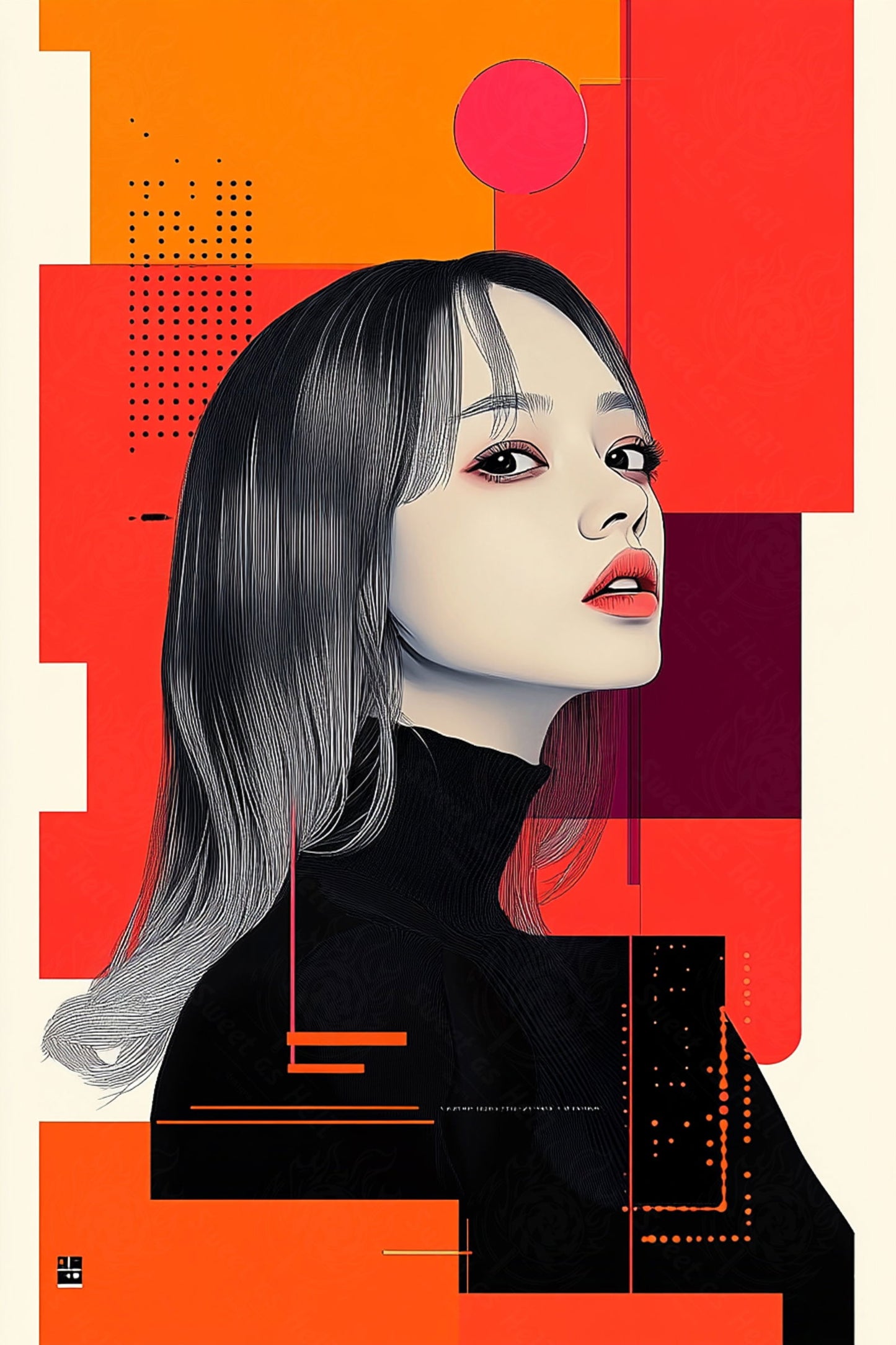 Modern Art Styled Fashion Ad Photo 02 by 03 148 SN2648 - Sweet As Hell Designs