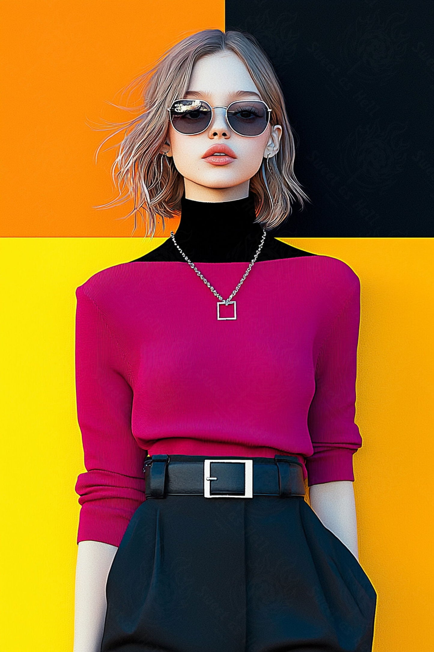 Modern Art Styled Fashion Ad Photo 02 by 03 160 SN2660 - Sweet As Hell Designs