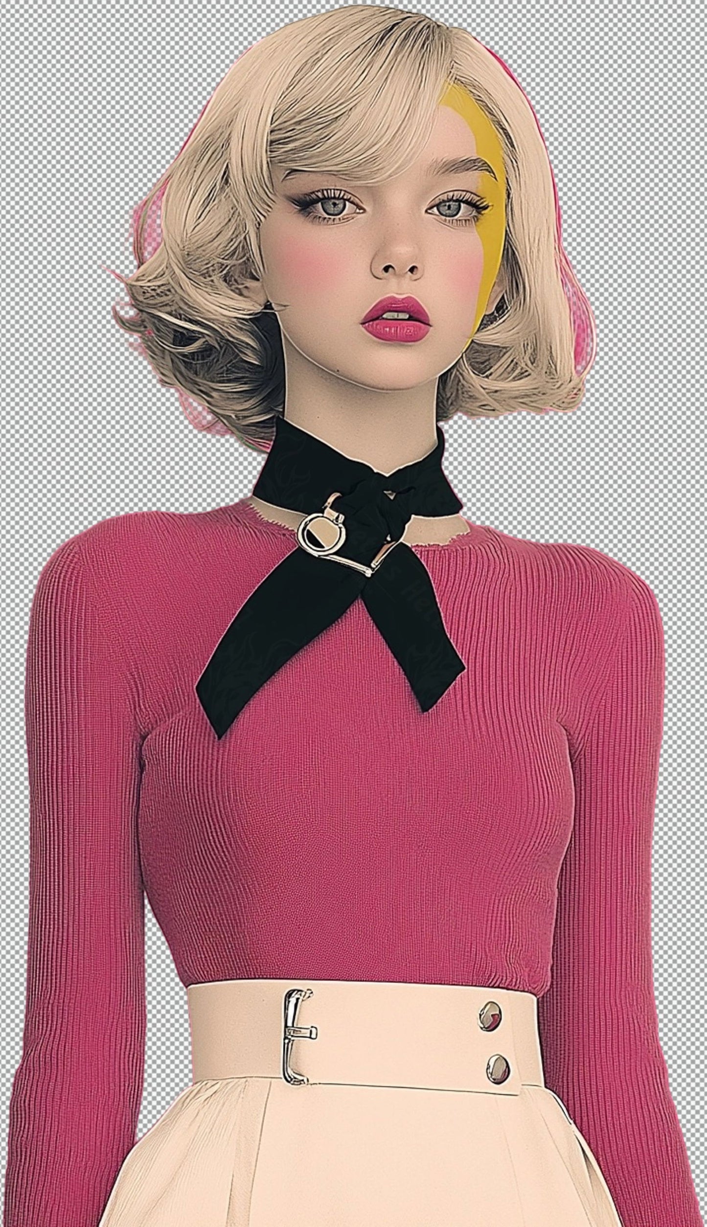 Modern Art Styled Fashion Ad Photo With A Transparent Background 002 SN2829 - Sweet As Hell Designs