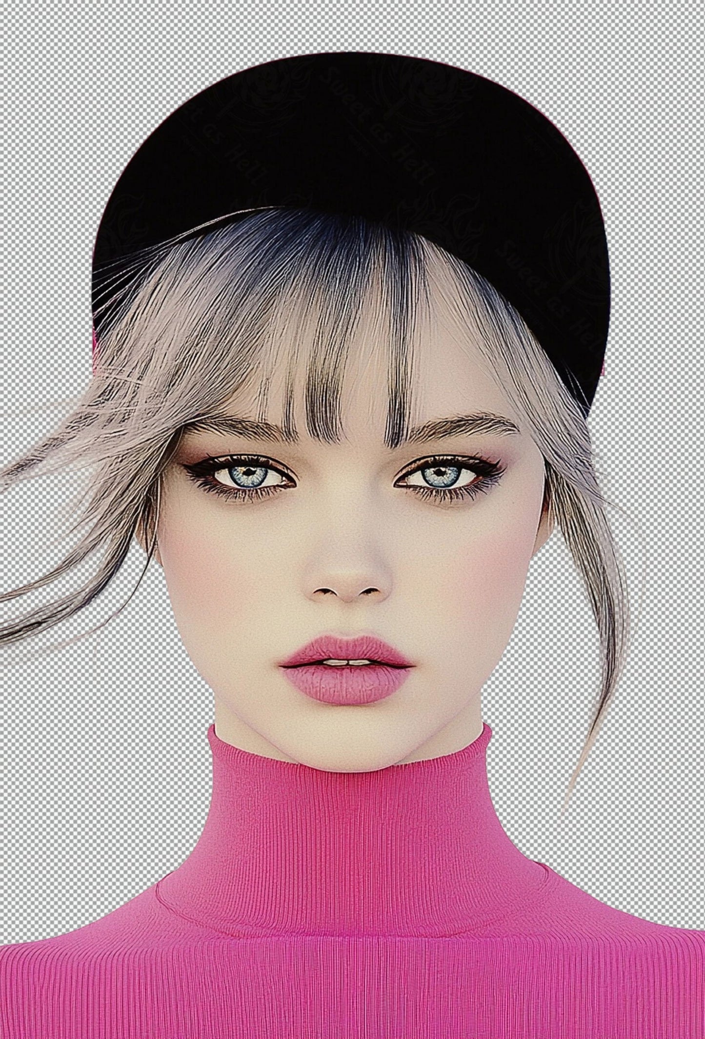 Modern Art Styled Fashion Ad Photo With A Transparent Background 006 SN2833 - Sweet As Hell Designs