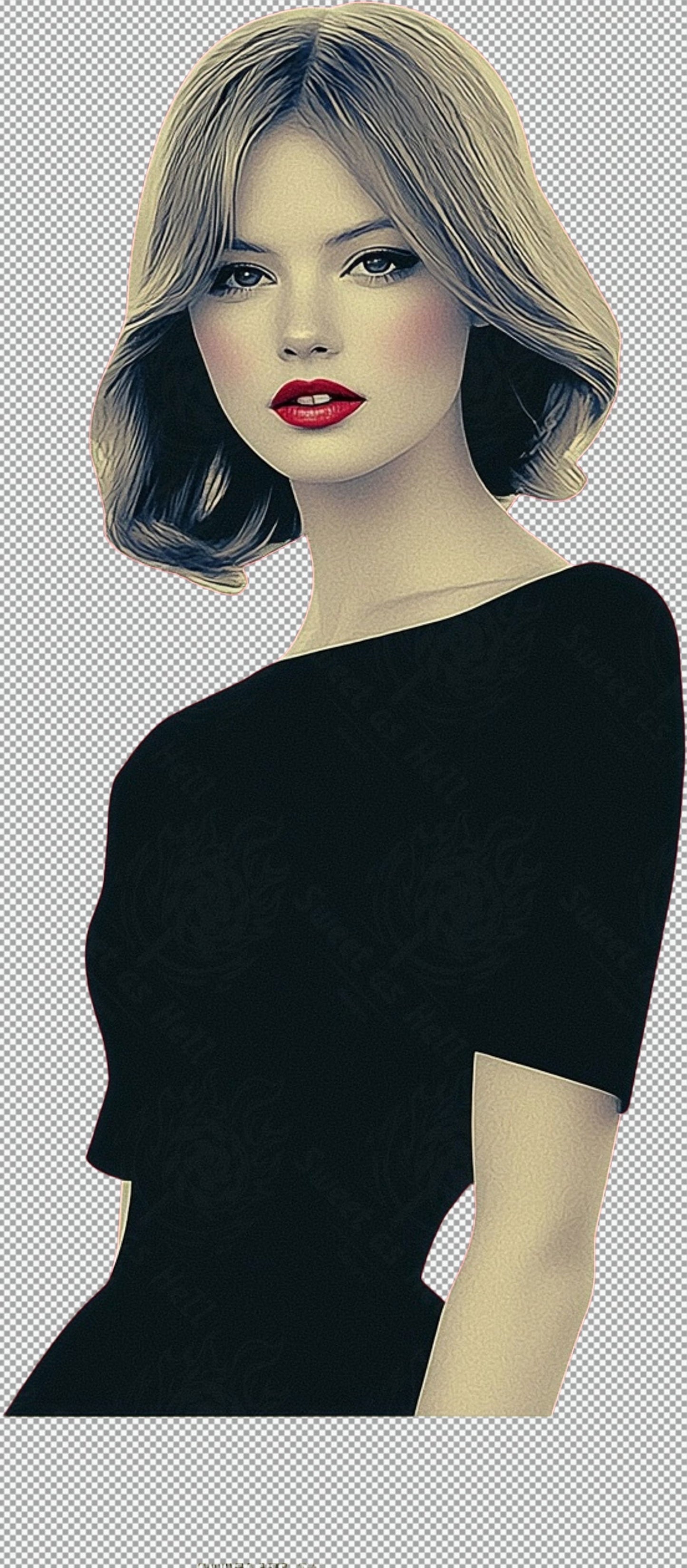 Modern Art Styled Fashion Ad Photo With A Transparent Background 008 SN2835 - Sweet As Hell Designs