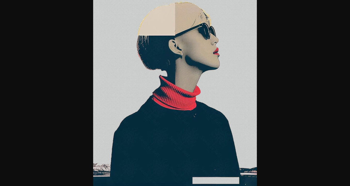Modern Art Styled Fashion Ad Photo With A Transparent Background 021 SN2848 - Sweet As Hell Designs
