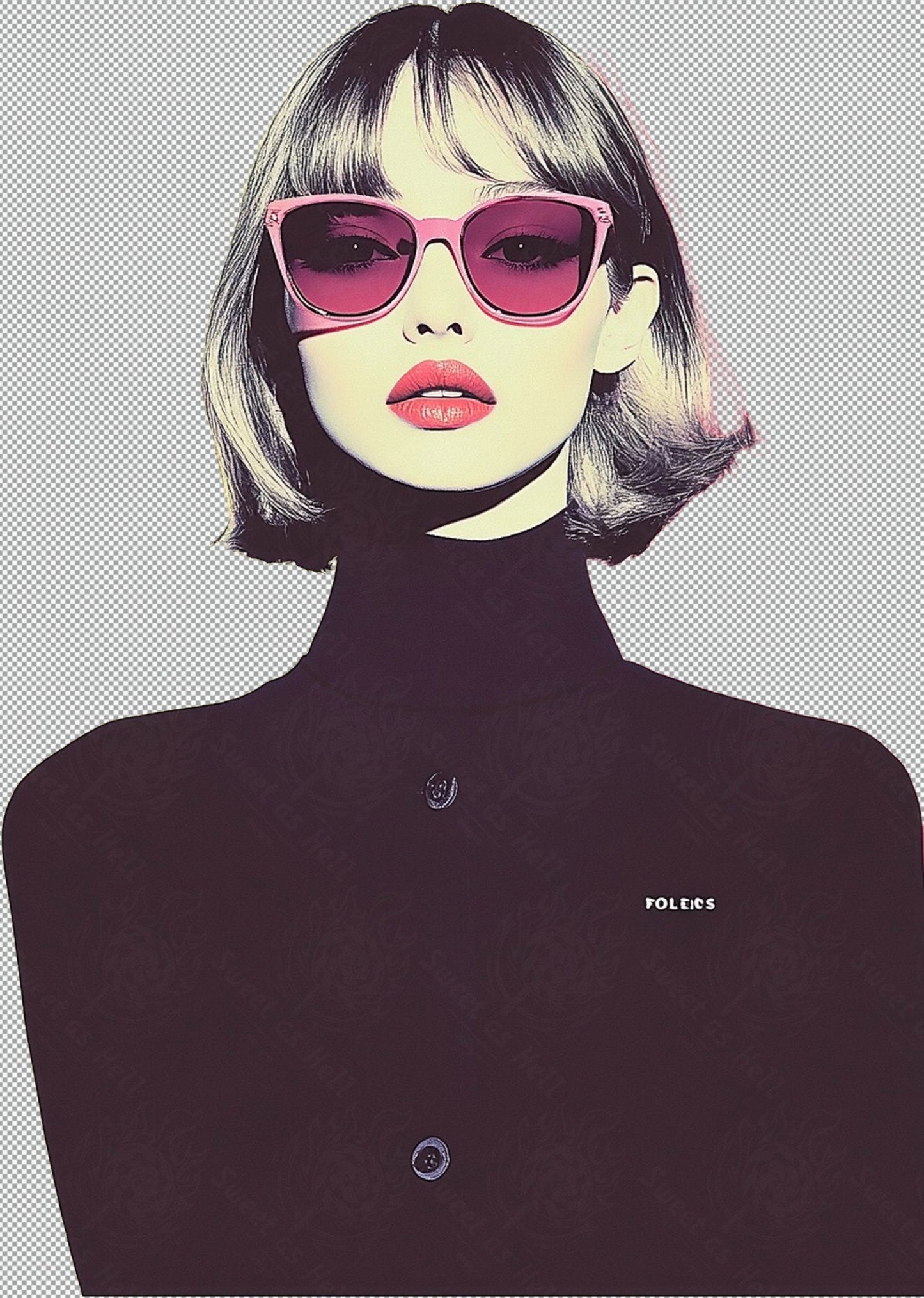 Modern Art Styled Fashion Ad Photo With A Transparent Background 023 SN2850 - Sweet As Hell Designs