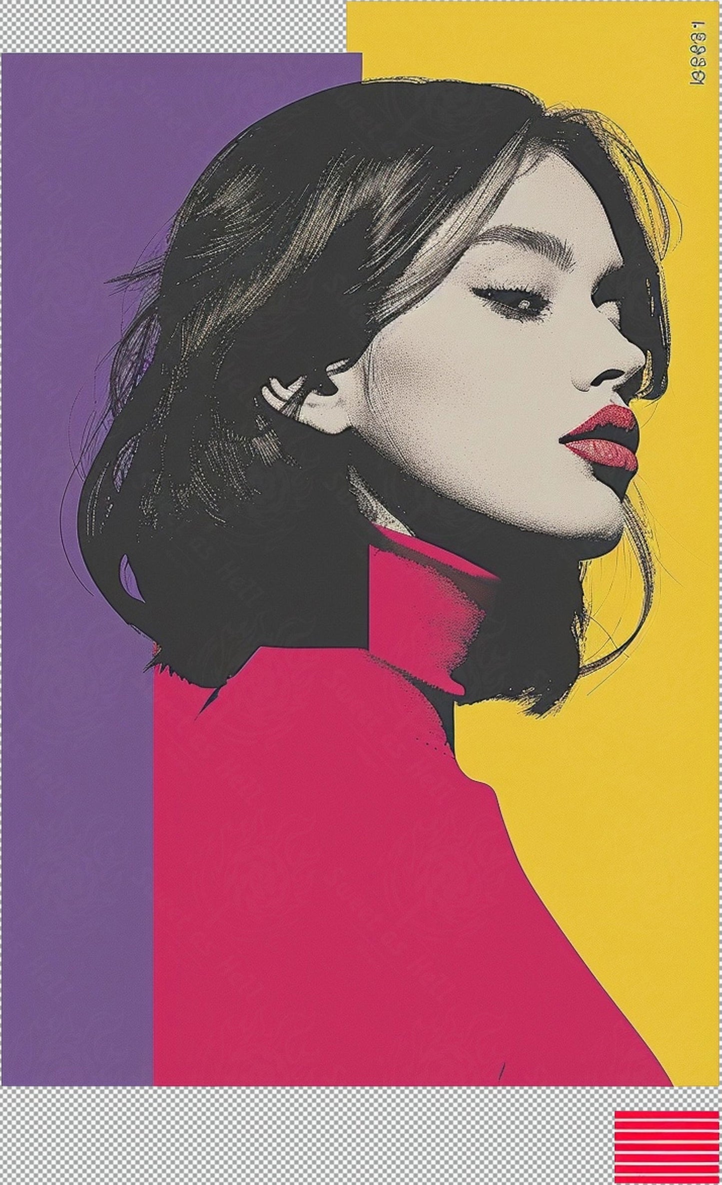 Modern Art Styled Fashion Ad Photo With A Transparent Background 033 SN2860 - Sweet As Hell Designs