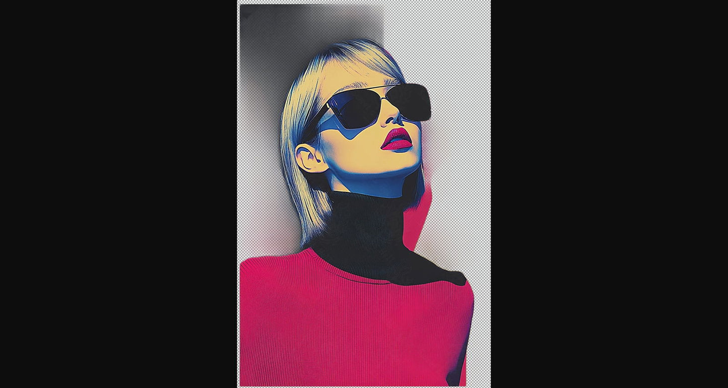 Modern Art Styled Fashion Ad Photo With A Transparent Background 035 SN2862 - Sweet As Hell Designs