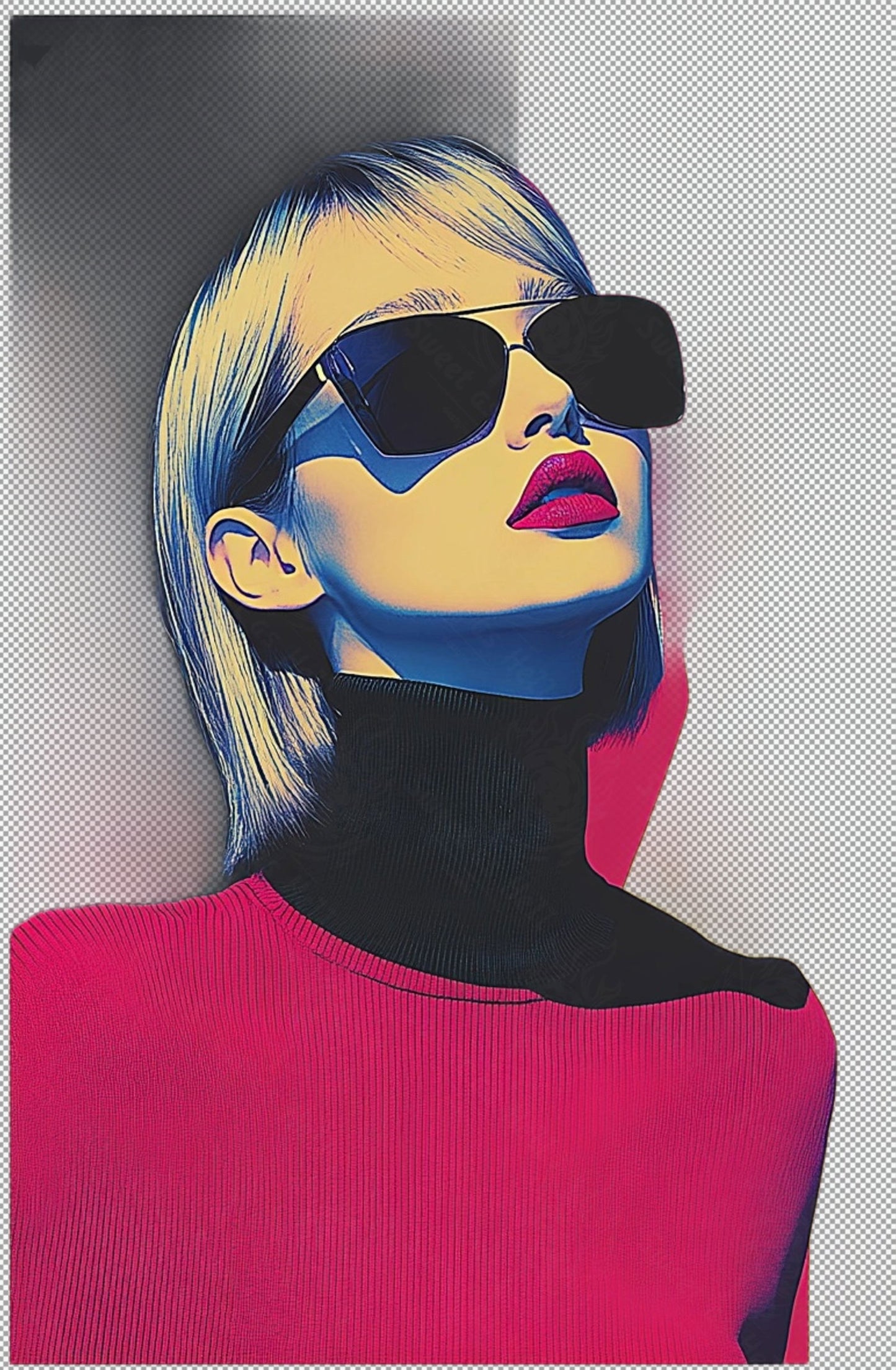 Modern Art Styled Fashion Ad Photo With A Transparent Background 035 SN2862 - Sweet As Hell Designs