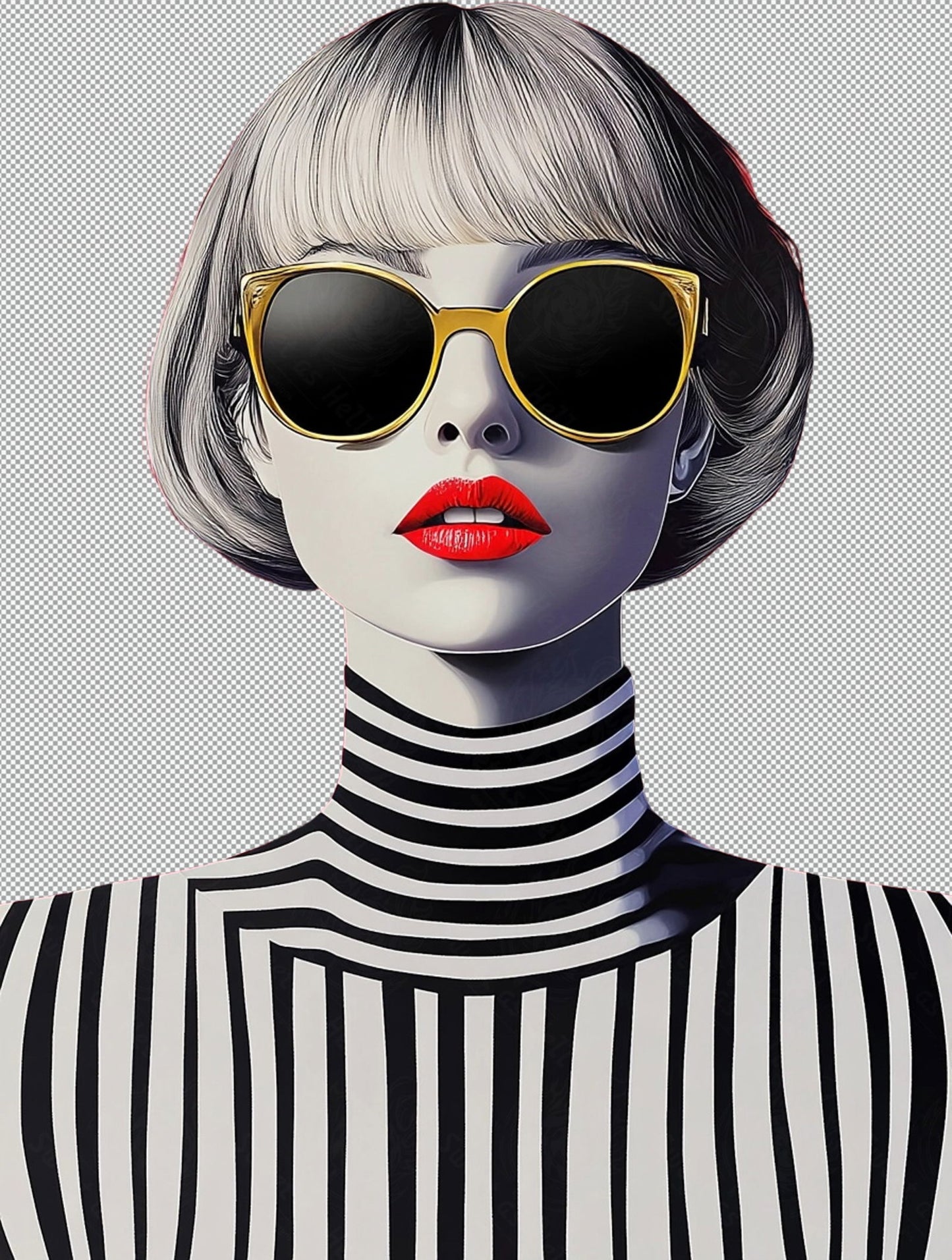 Modern Art Styled Fashion Ad Photo With A Transparent Background 046 SN2873 - Sweet As Hell Designs