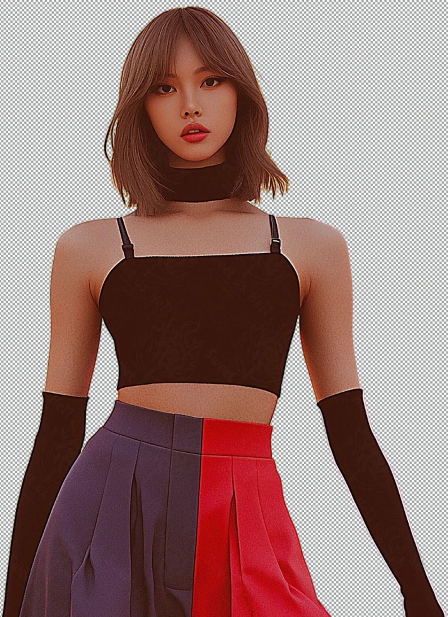 Modern Art Styled Fashion Ad Photo With A Transparent Background 052 SN2879 - Sweet As Hell Designs