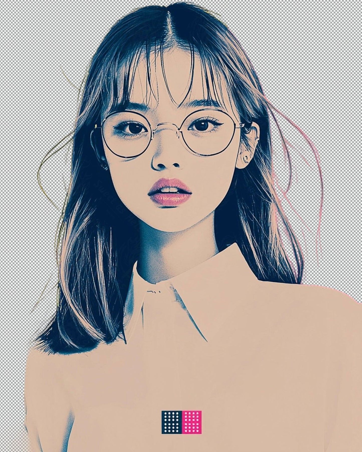Modern Art Styled Fashion Ad Photo With A Transparent Background 054 SN2881 - Sweet As Hell Designs