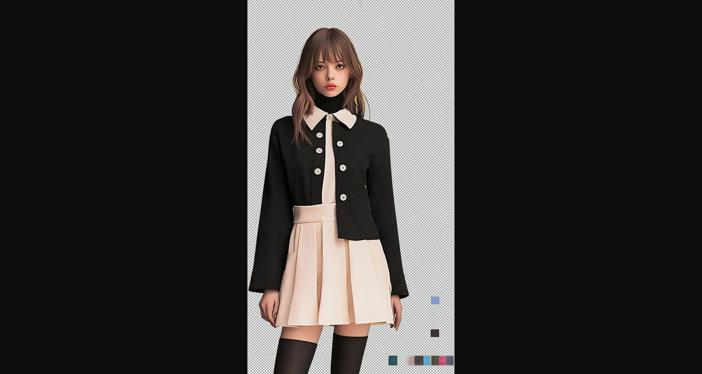 Modern Art Styled Fashion Ad Photo With A Transparent Background 055 SN2882 - Sweet As Hell Designs