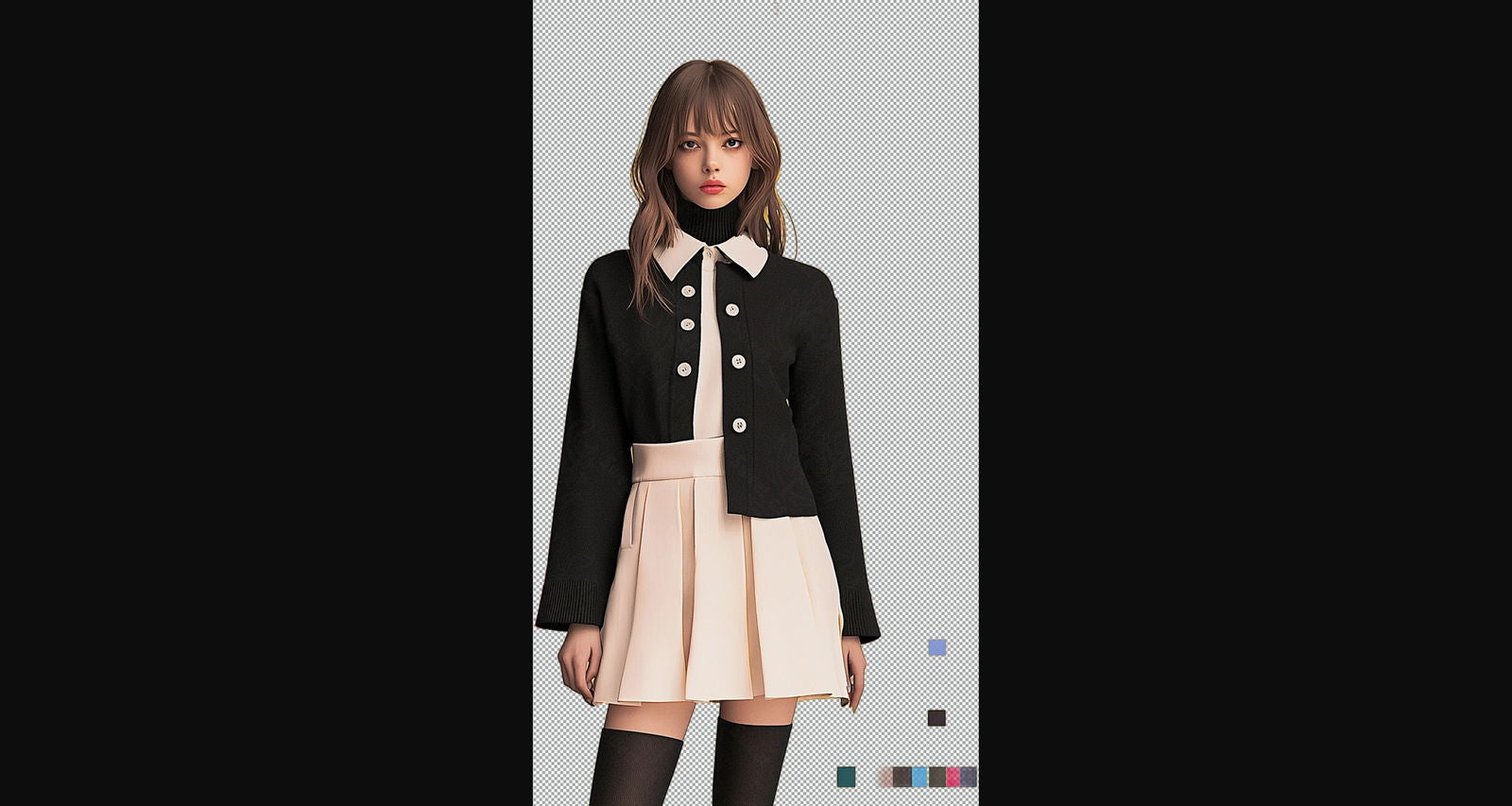 Modern Art Styled Fashion Ad Photo With A Transparent Background 055 SN2882 - Sweet As Hell Designs