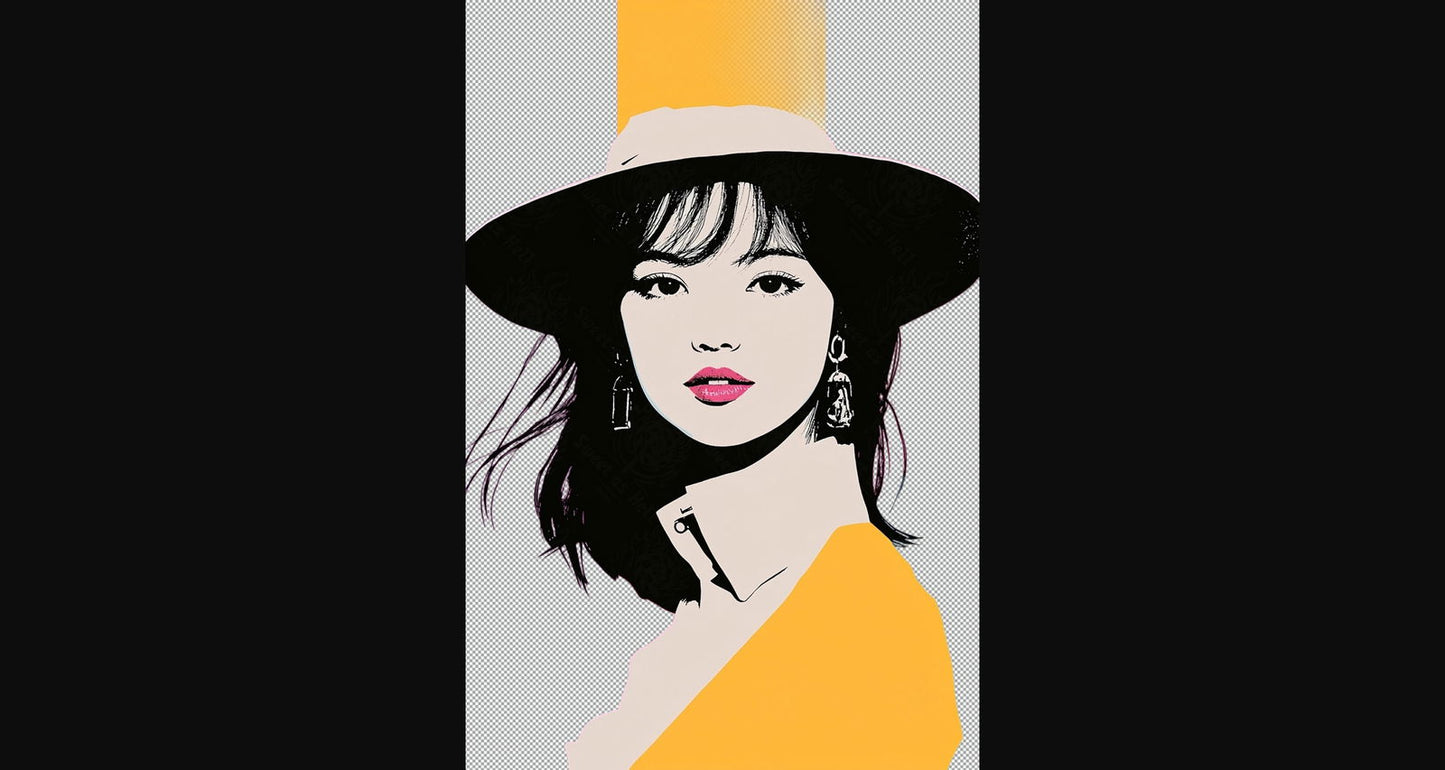 Modern Art Styled Fashion Ad Photo With A Transparent Background 057 SN2884 - Sweet As Hell Designs