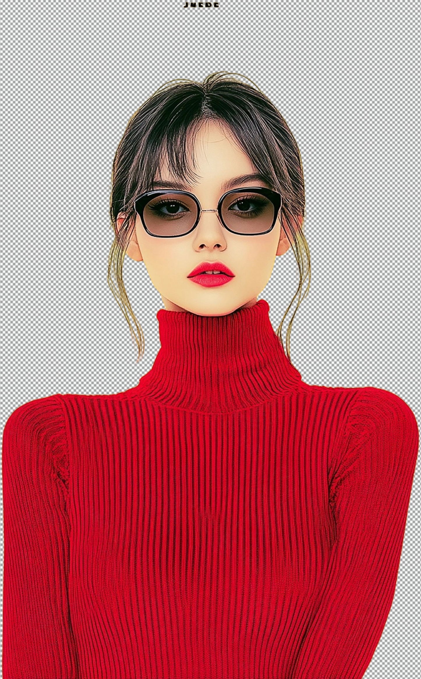 Modern Art Styled Fashion Ad Photo With A Transparent Background 065 SN2892 - Sweet As Hell Designs