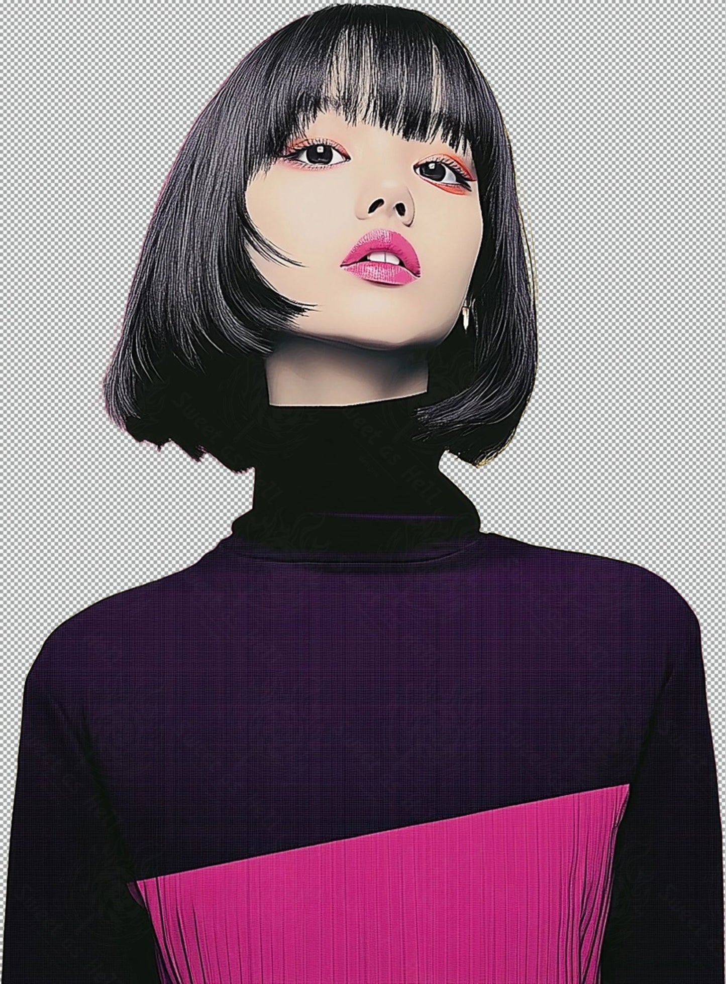 Modern Art Styled Fashion Ad Photo With A Transparent Background 068 SN2895 - Sweet As Hell Designs