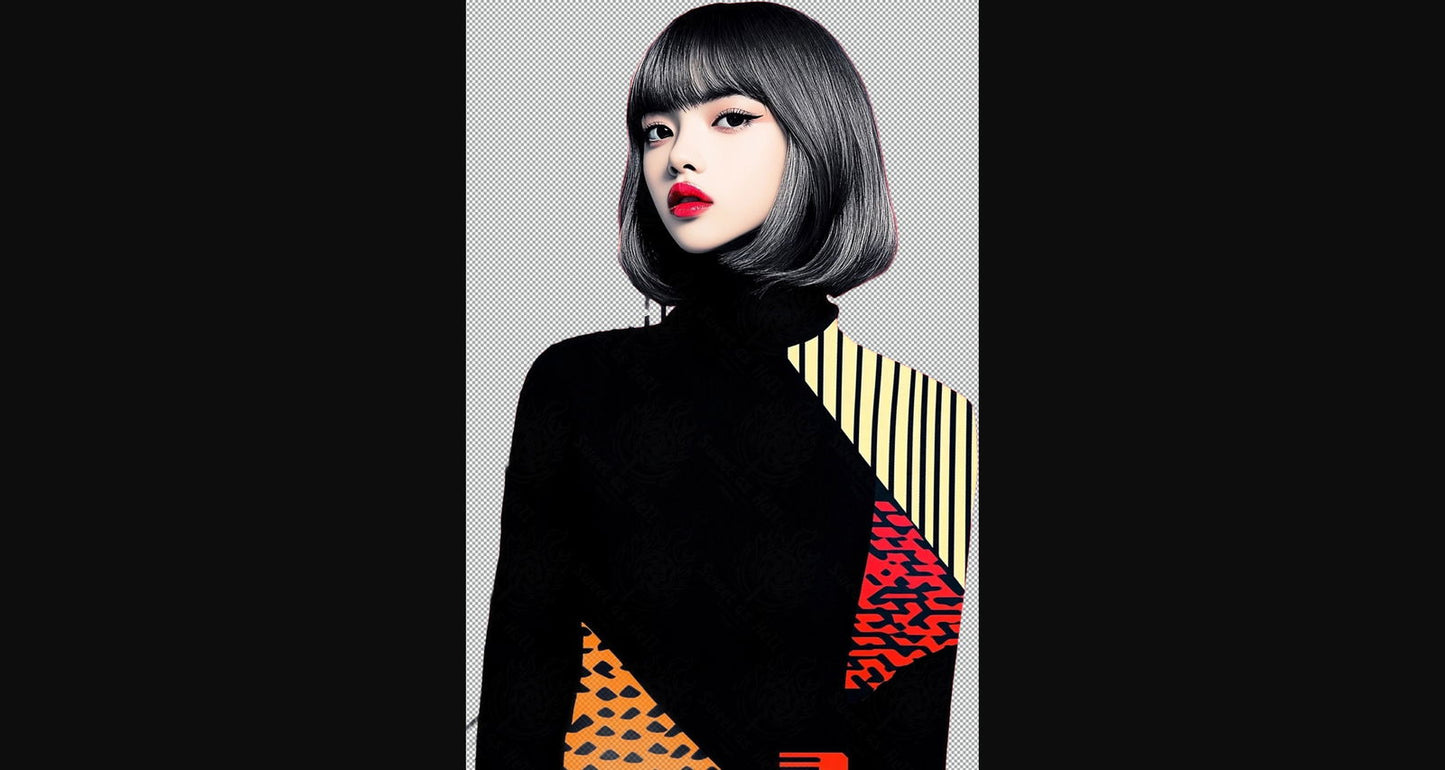 Modern Art Styled Fashion Ad Photo With A Transparent Background 069 SN2896 - Sweet As Hell Designs