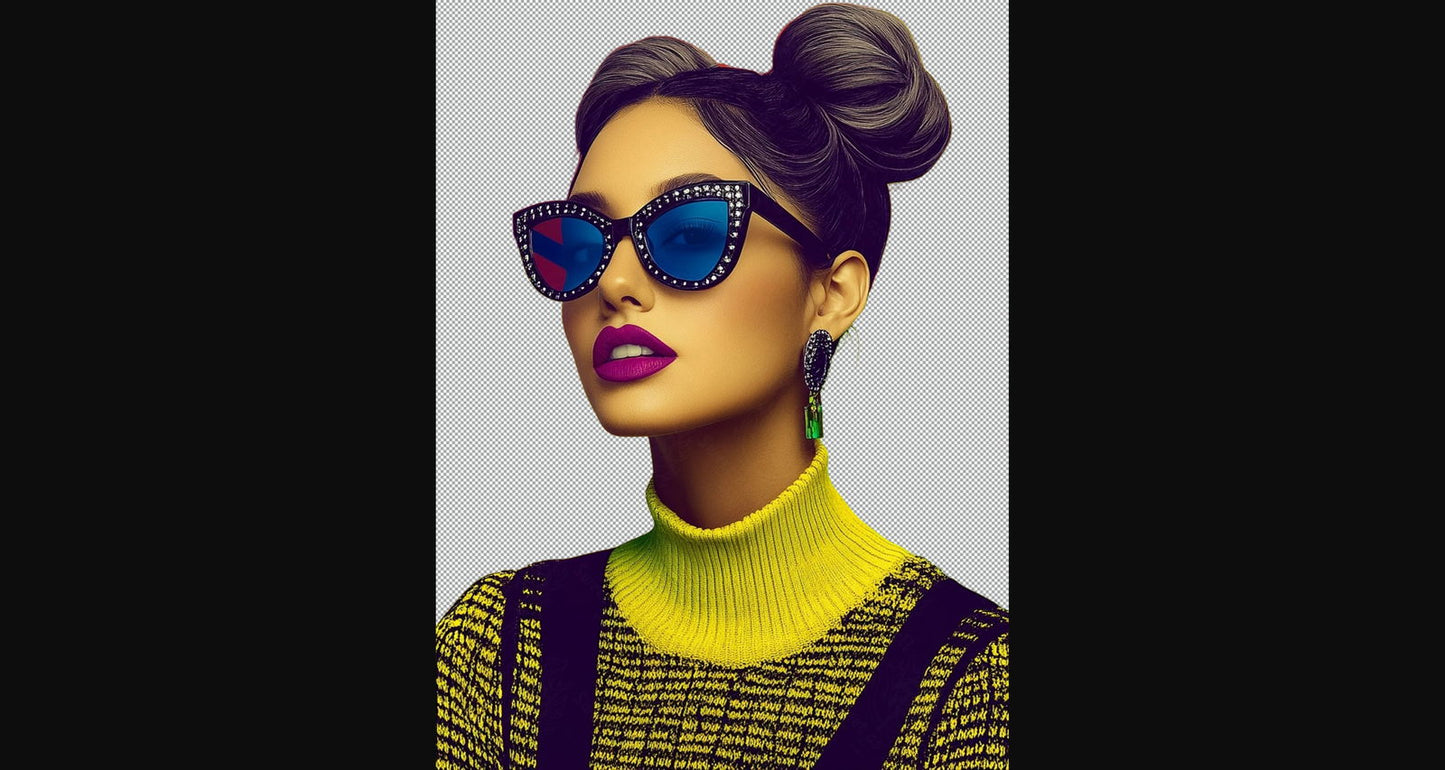Modern Art Styled Fashion Ad Photo With A Transparent Background 070 SN2897 - Sweet As Hell Designs