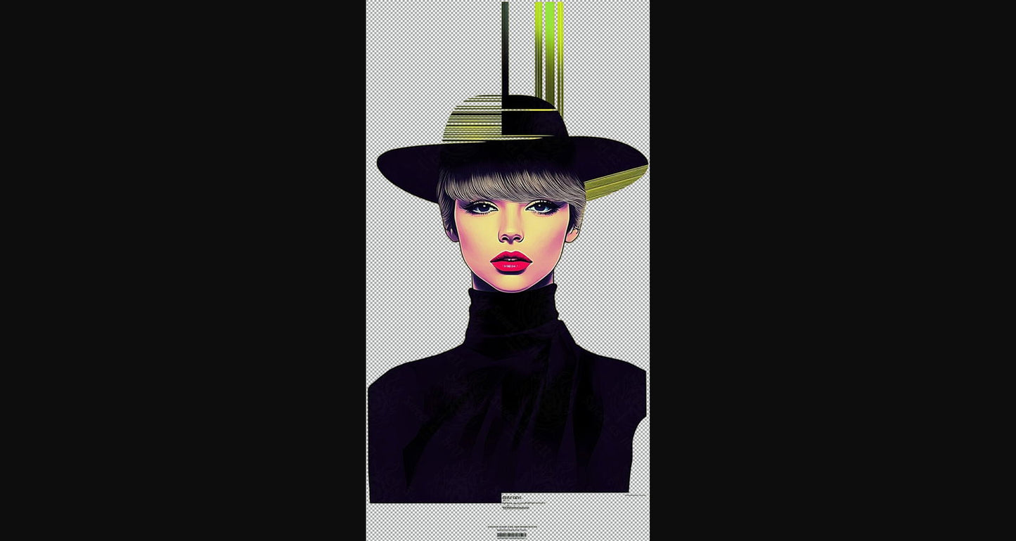 Modern Art Styled Fashion Ad Photo With A Transparent Background 073 SN2900 - Sweet As Hell Designs
