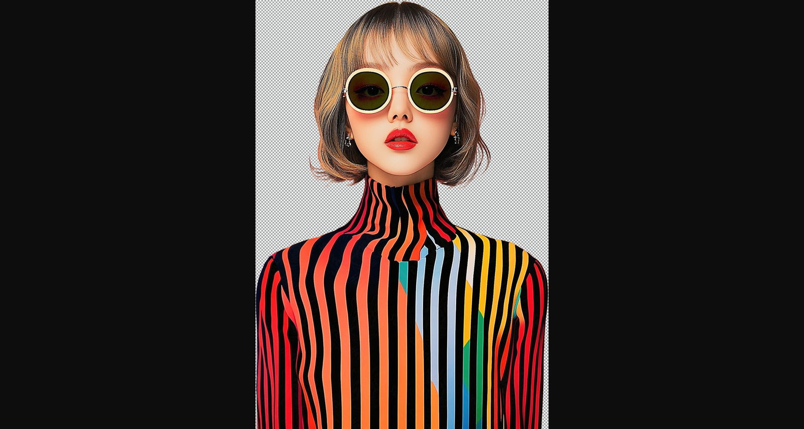 Modern Art Styled Fashion Ad Photo With A Transparent Background 075 SN2902 - Sweet As Hell Designs