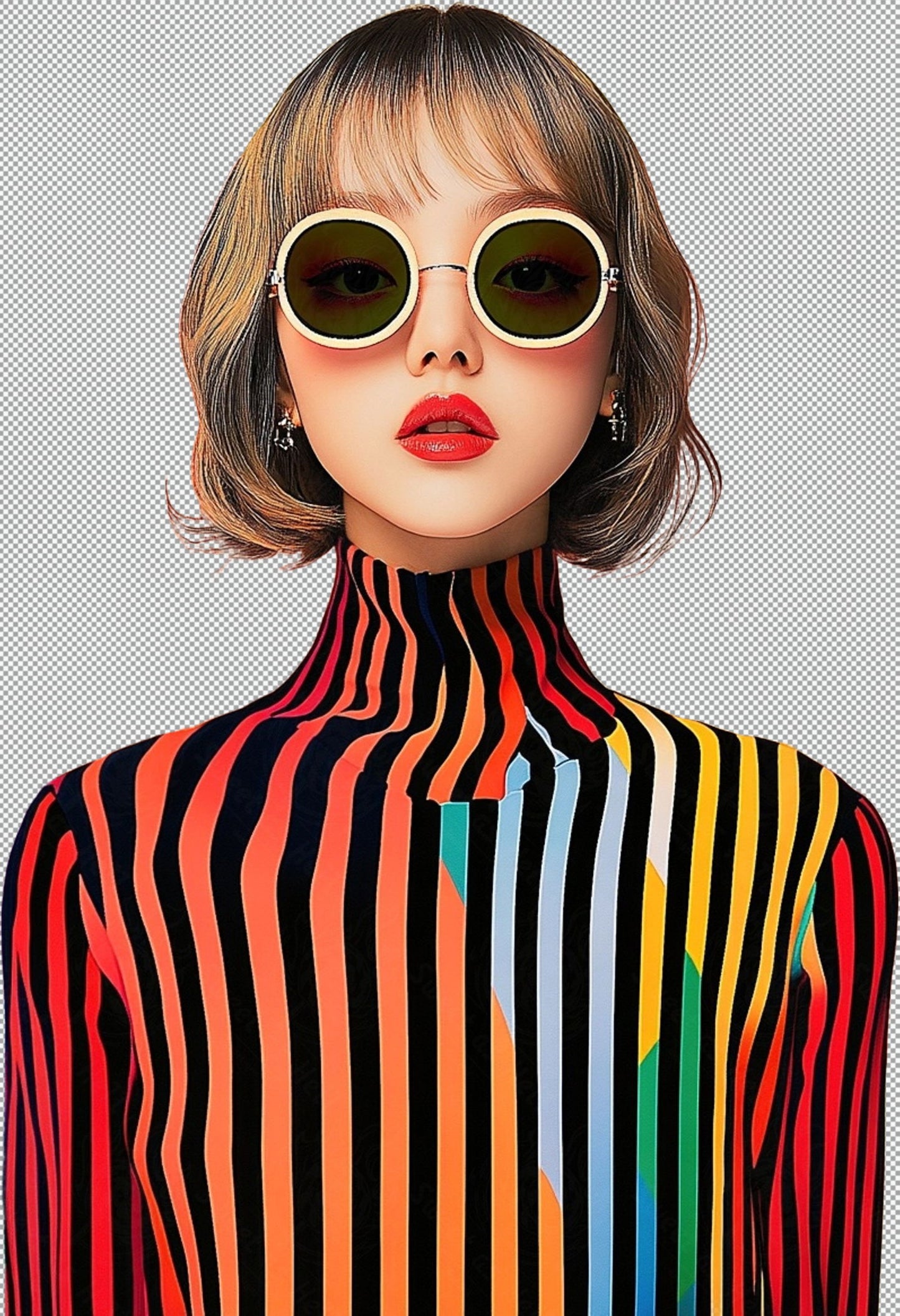 Modern Art Styled Fashion Ad Photo With A Transparent Background 075 SN2902 - Sweet As Hell Designs