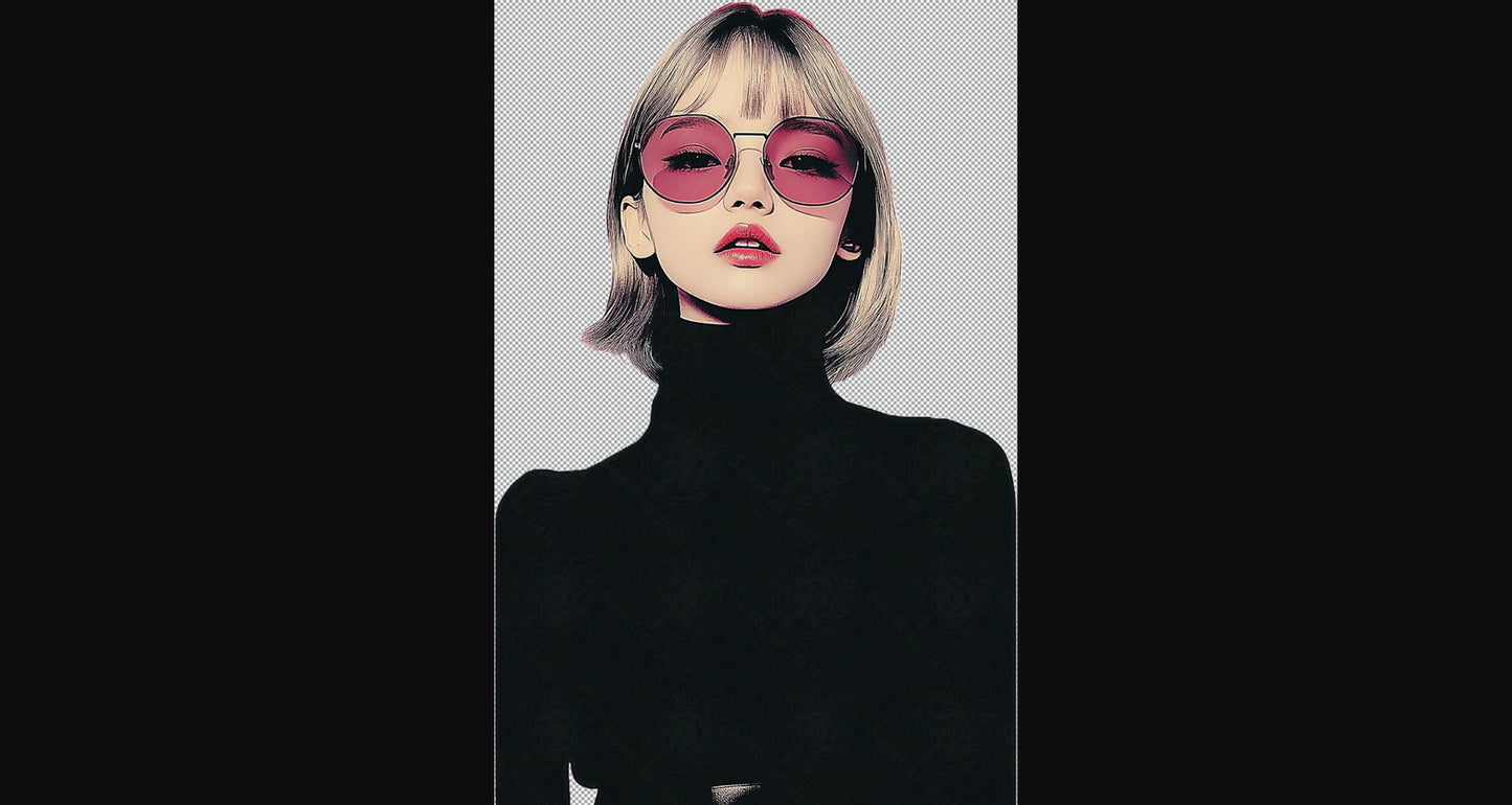 Modern Art Styled Fashion Ad Photo With A Transparent Background 084 SN2911 - Sweet As Hell Designs