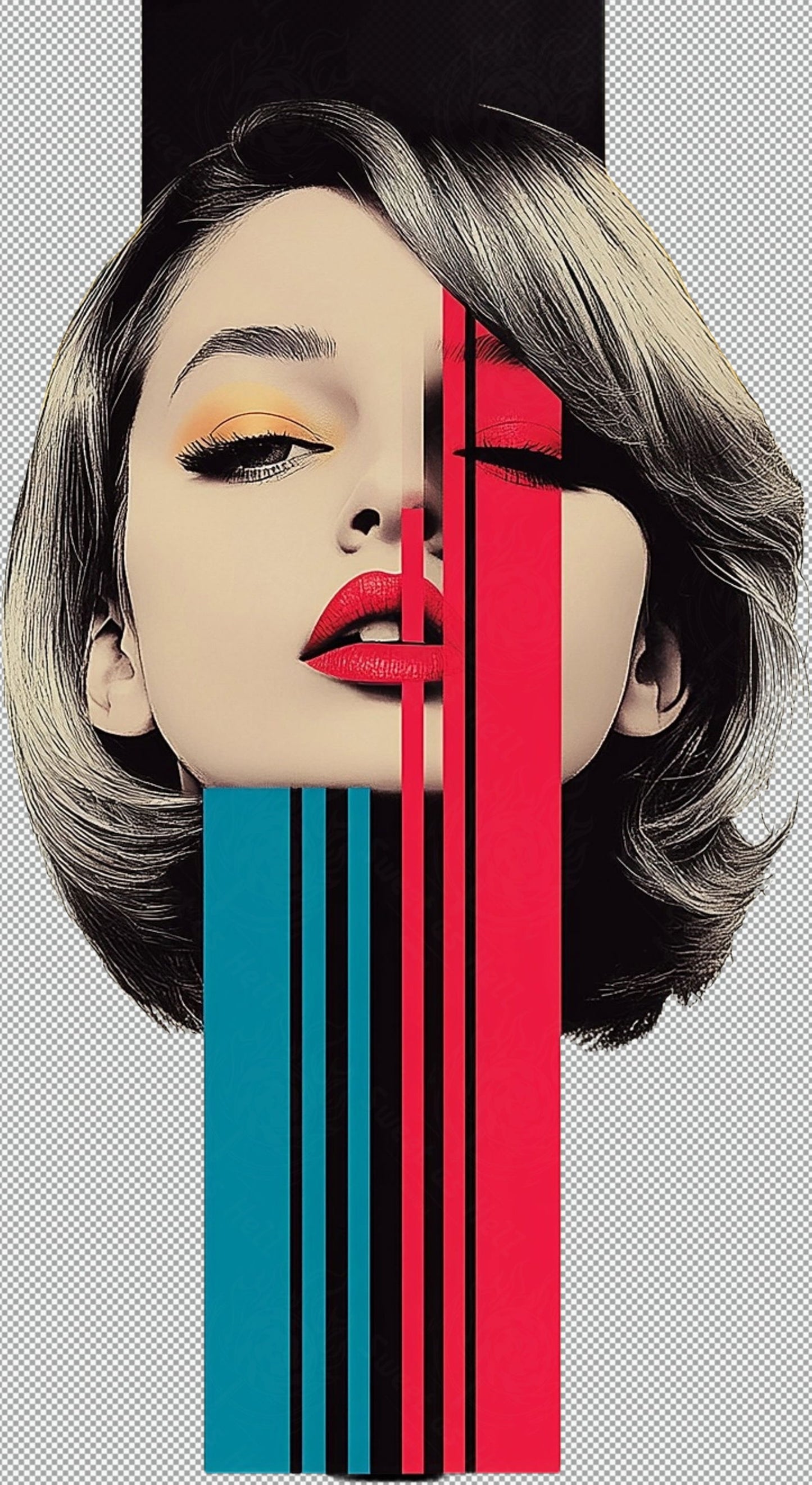 Modern Art Styled Fashion Ad Photo With A Transparent Background 094 SN2921 - Sweet As Hell Designs