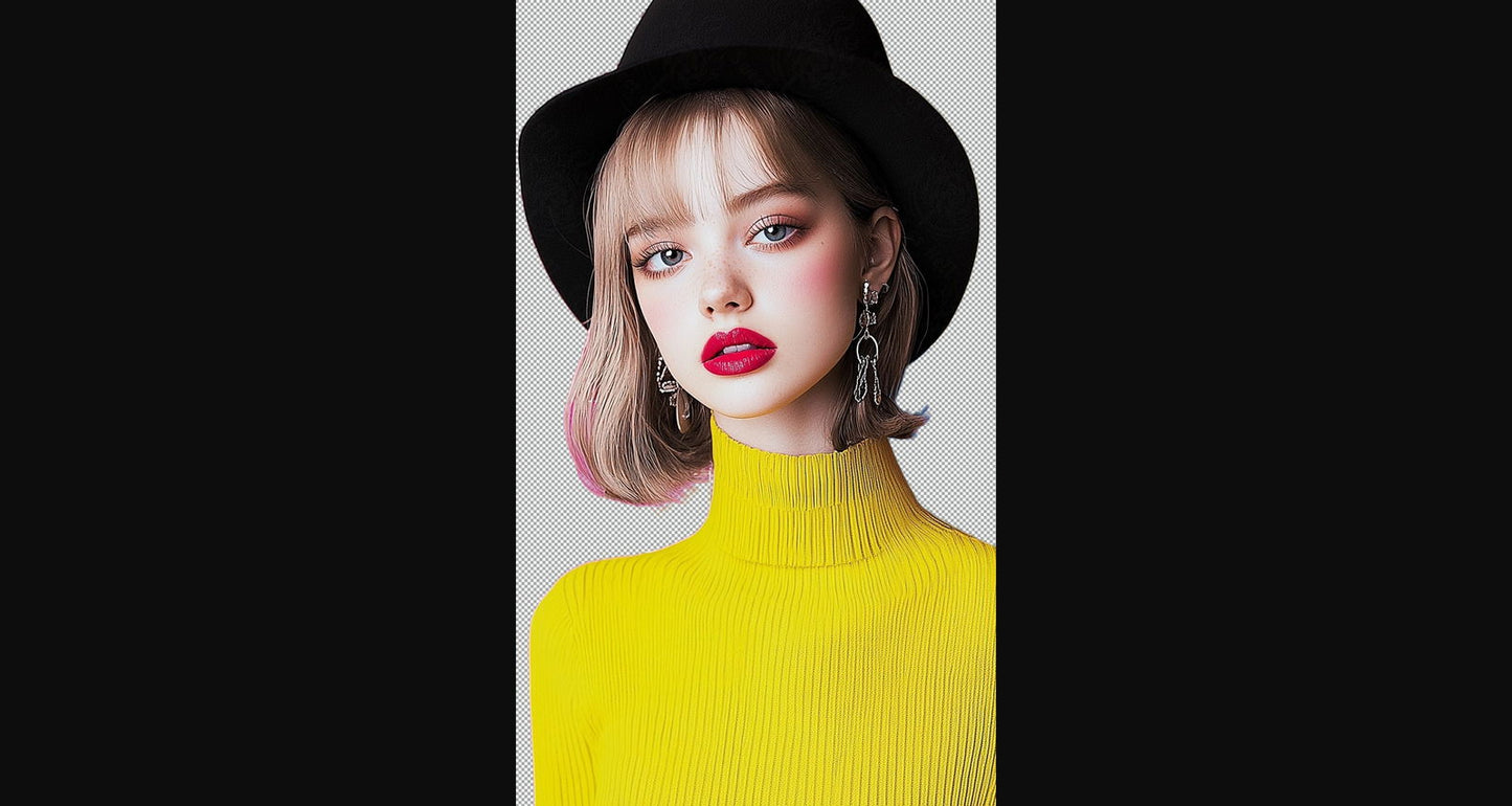 Modern Art Styled Fashion Ad Photo With A Transparent Background 096 SN2923 - Sweet As Hell Designs