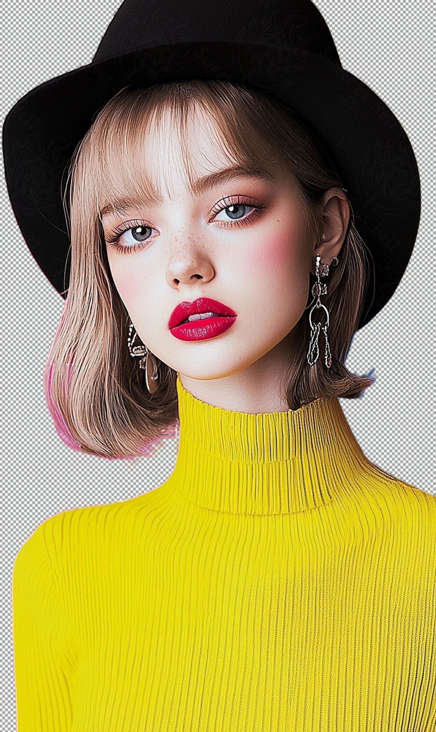 Modern Art Styled Fashion Ad Photo With A Transparent Background 096 SN2923 - Sweet As Hell Designs