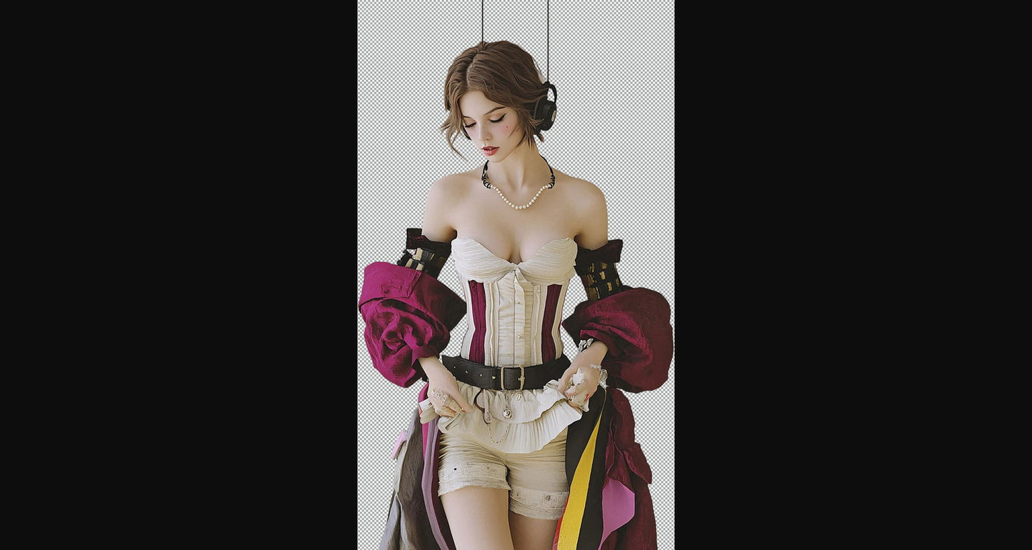 Modern Art Styled Fashion Ad Photo With A Transparent Background 100 SN2927 - Sweet As Hell Designs