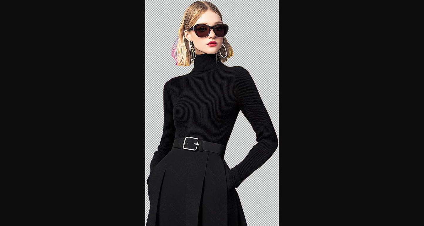 Modern Art Styled Fashion Ad Photo With A Transparent Background 105 SN2932 - Sweet As Hell Designs
