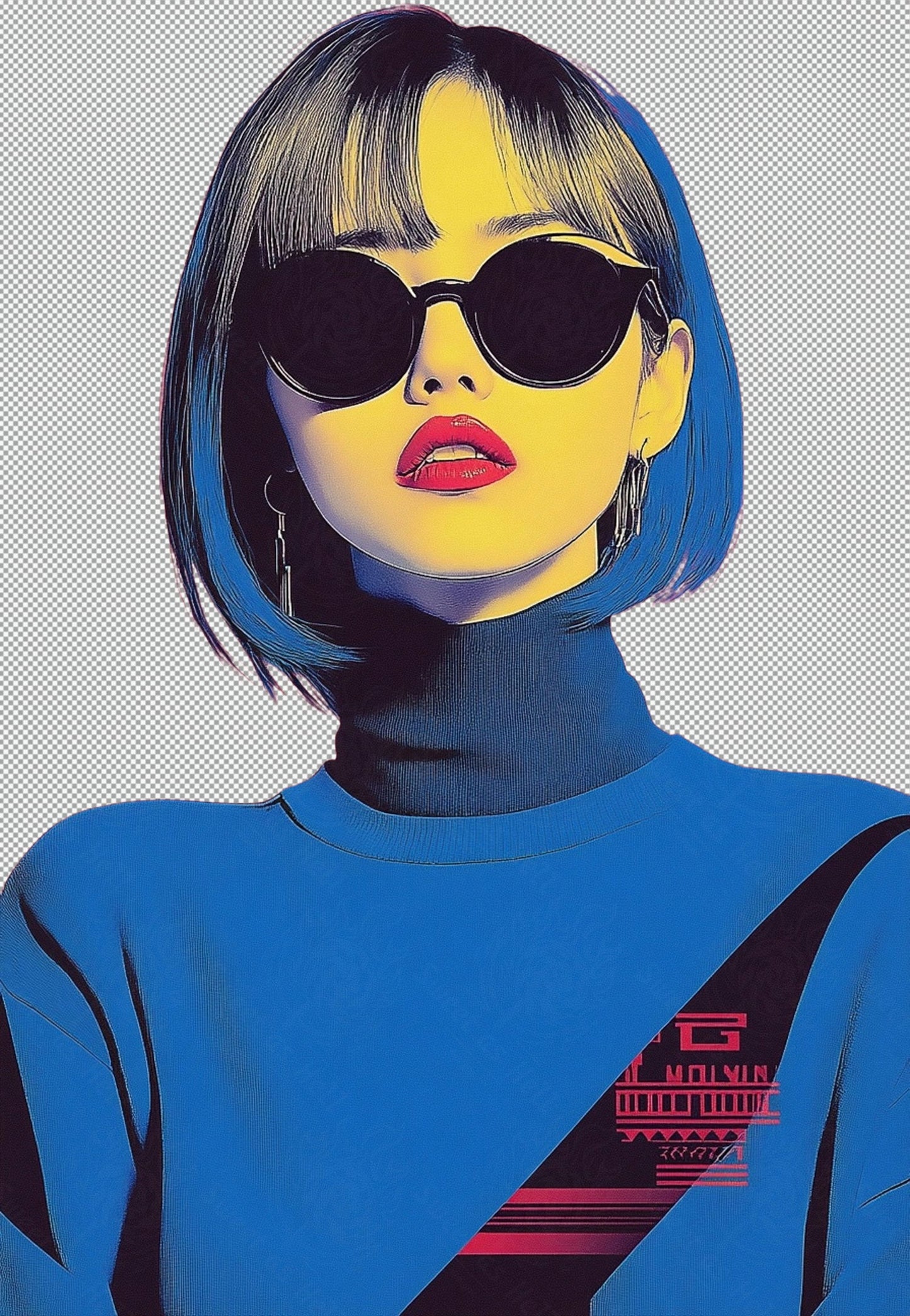 Modern Art Styled Fashion Ad Photo With A Transparent Background 109 SN2936 - Sweet As Hell Designs