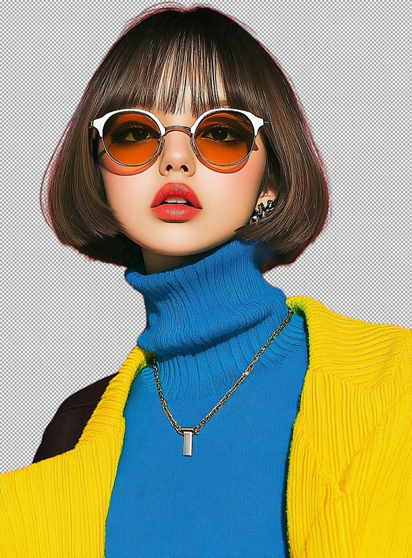 Modern Art Styled Fashion Ad Photo With A Transparent Background 110 SN2937 - Sweet As Hell Designs